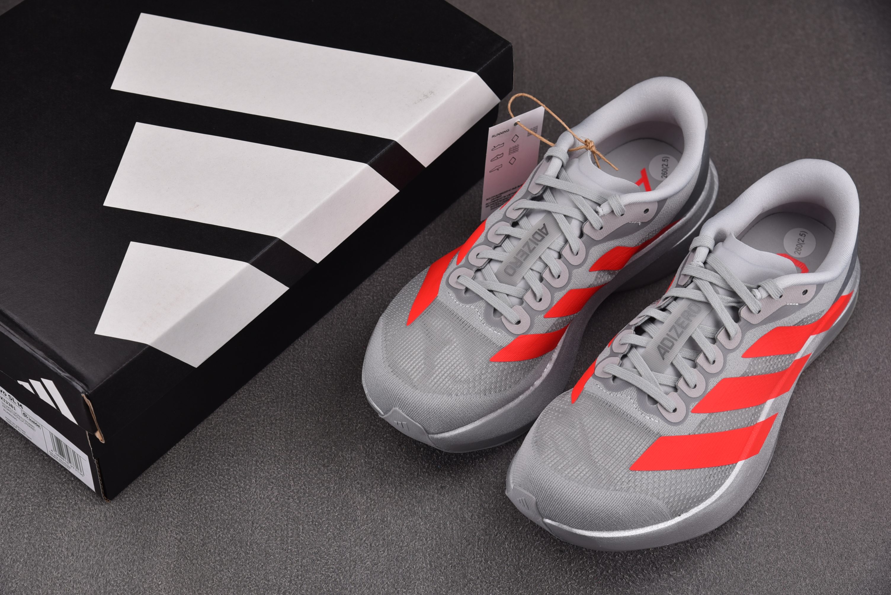 AD Adizero EVO SL Silver Metallic Lucid Red 银灰红 KI33