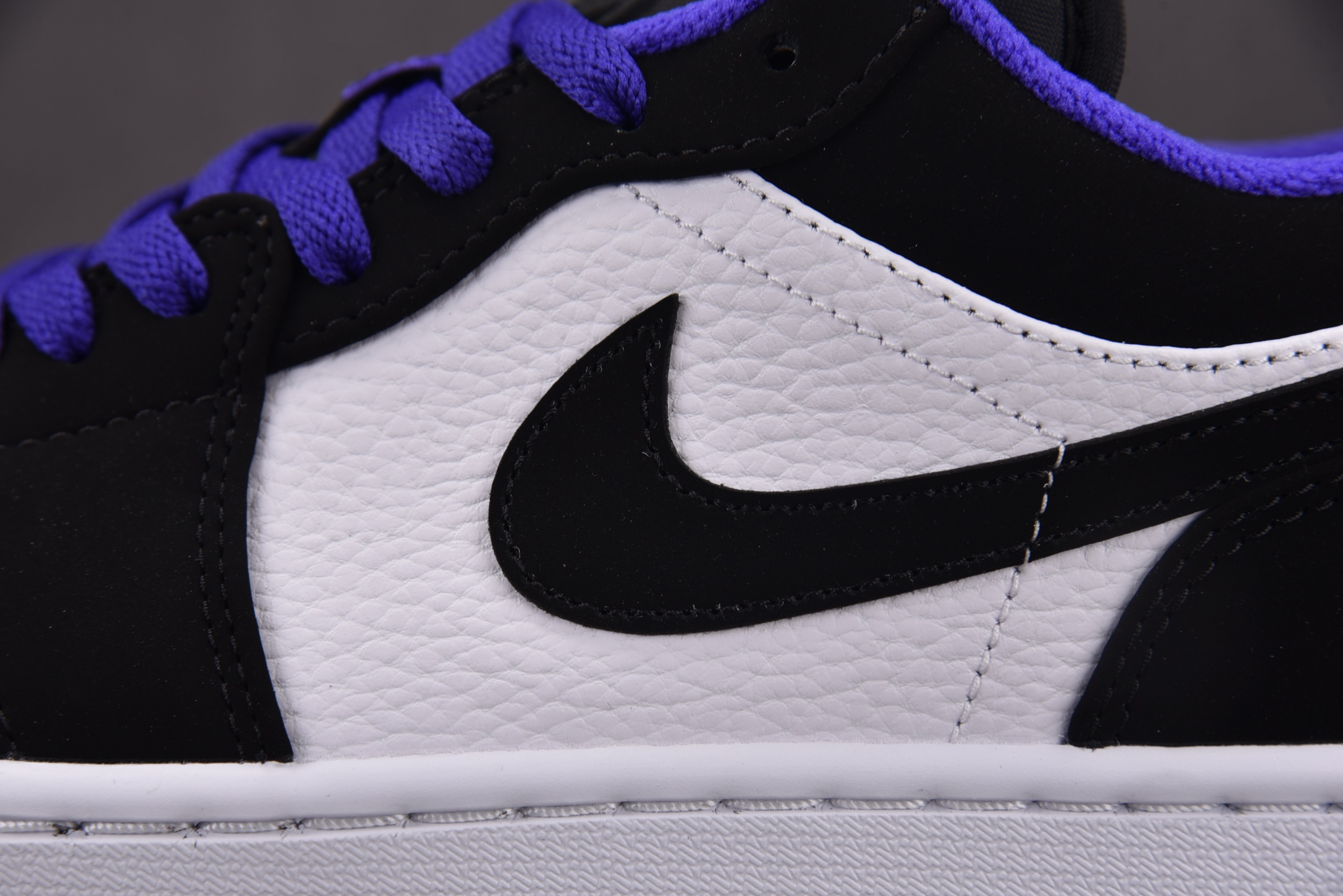 Air Jordan 1 Retro Low White Black Dark Concord 白黑紫 