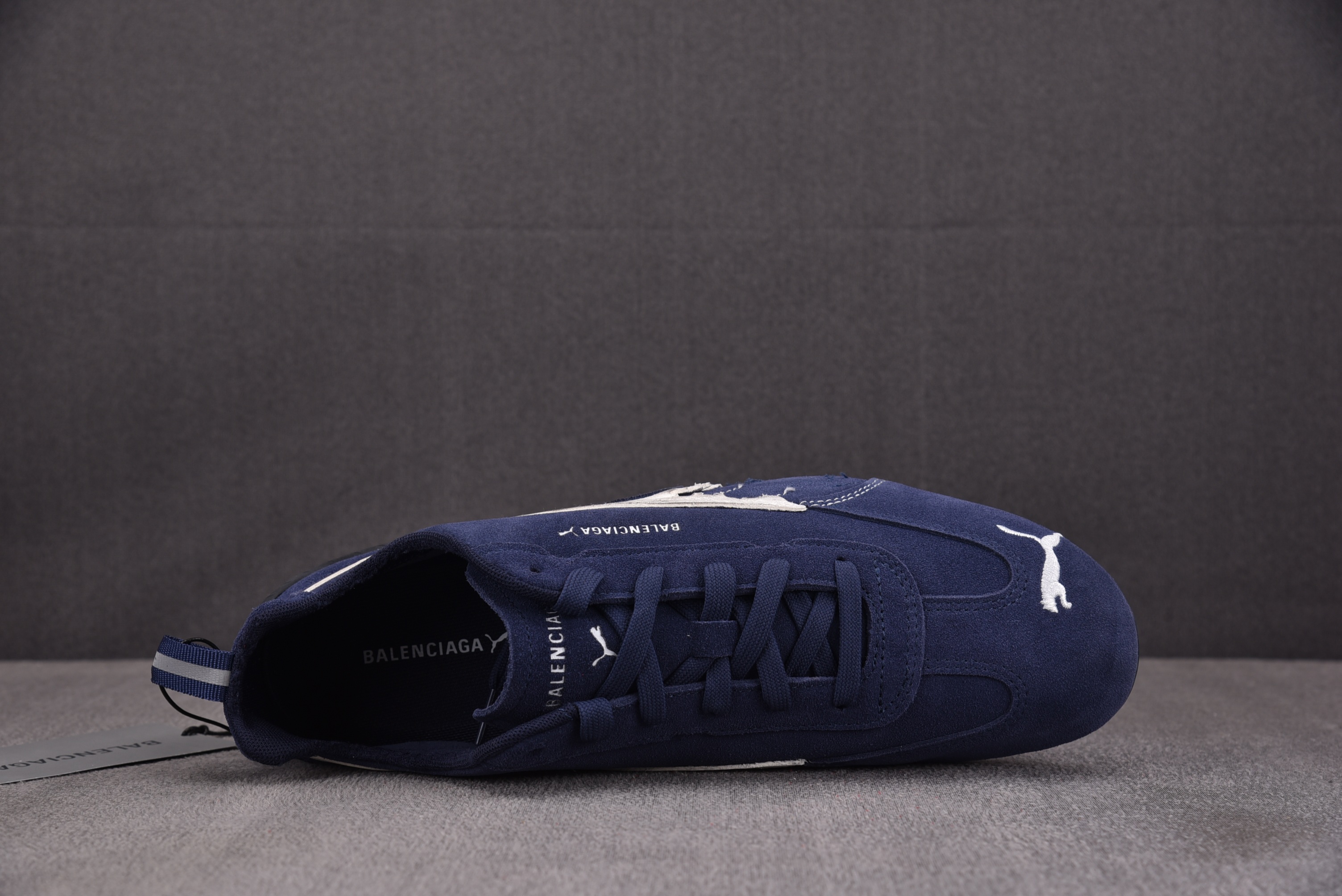 Balenciaga x Puma Speedcat Suede Distressed Navy Whi
