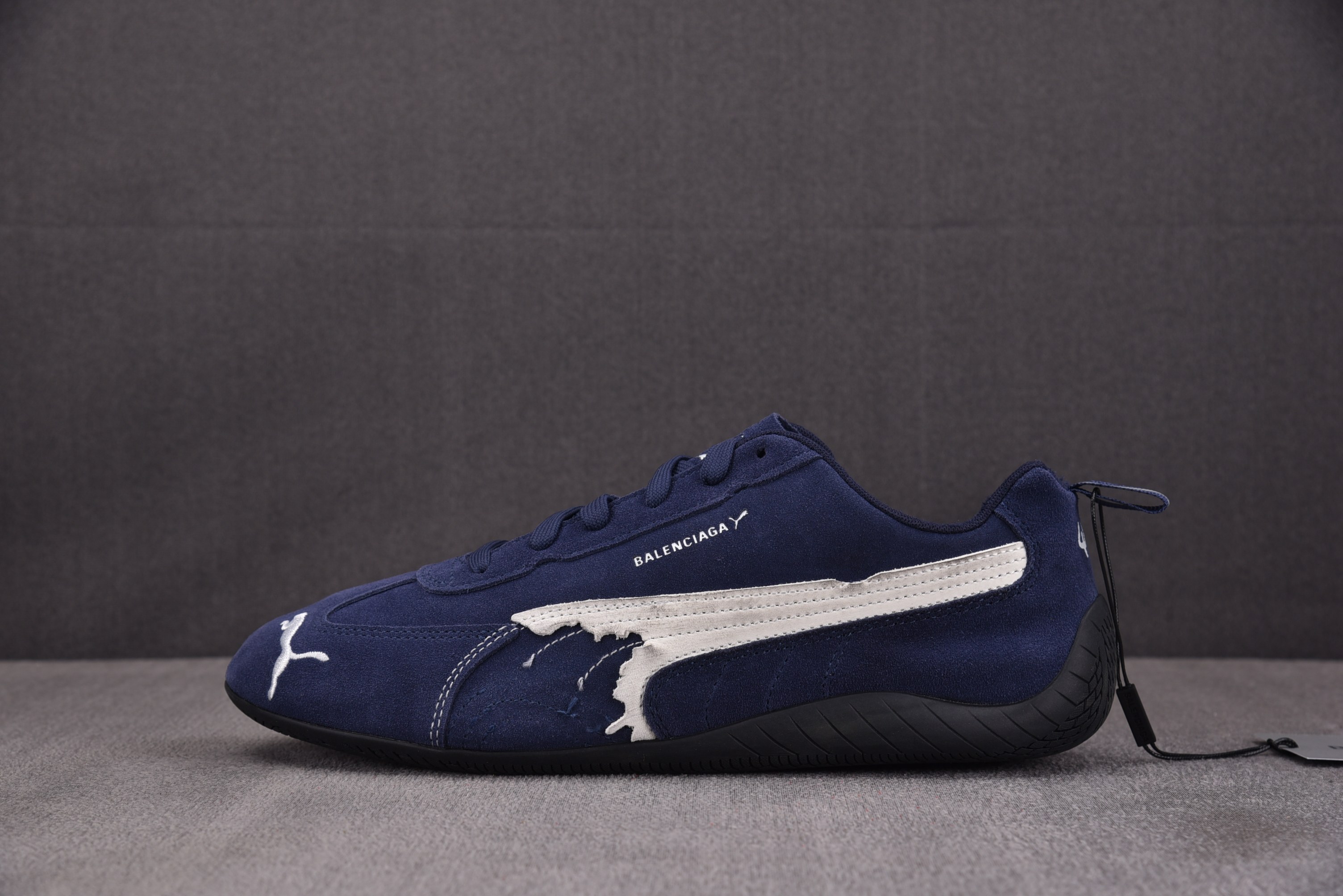 Balenciaga x Puma Speedcat Suede Distressed Navy Whi