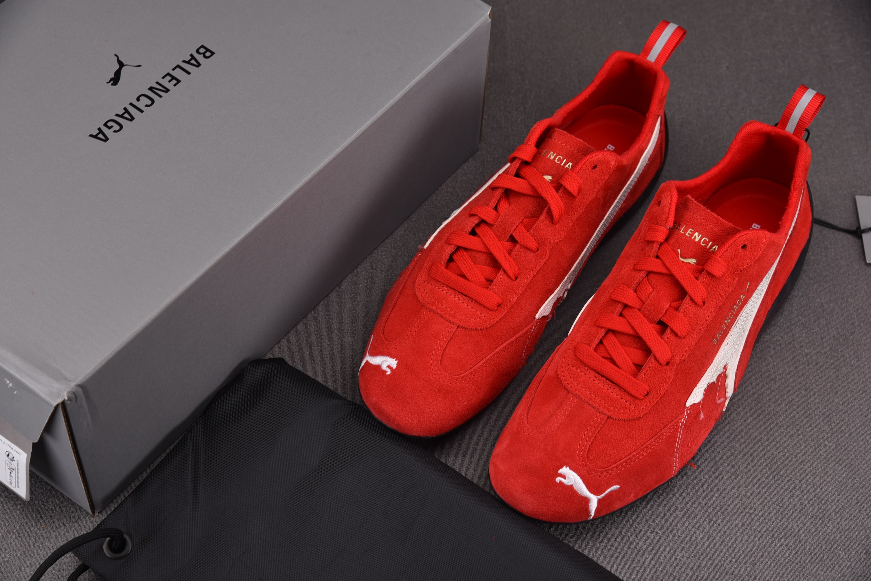 Balenciaga x Puma Speedcat Suede Distressed Red Whit