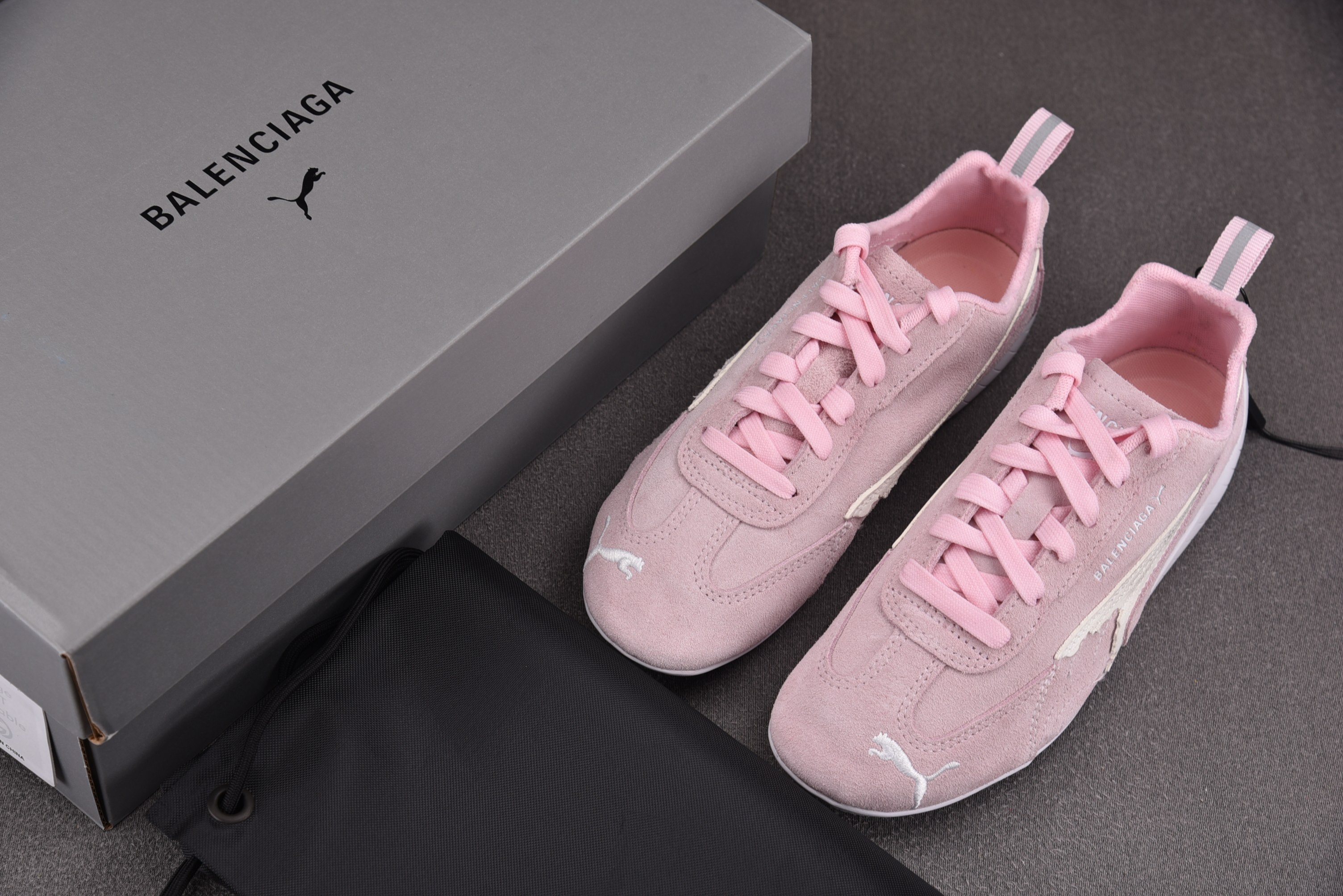 Balenciaga x Puma Speedcat Suede Pink White 粉白 #YZ00