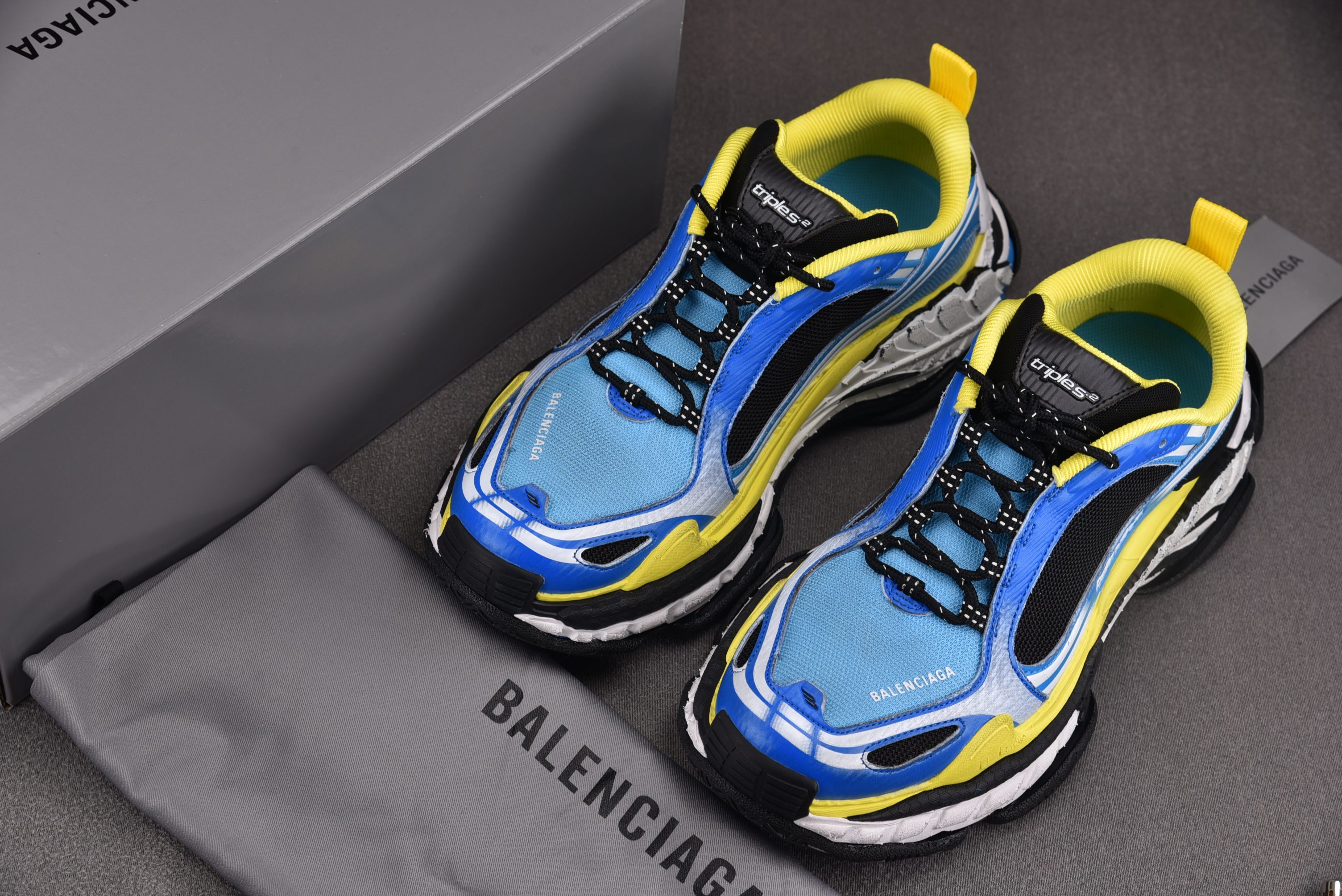 Balenciaga Triple S 2 蓝黄 #YZ009-0335-46