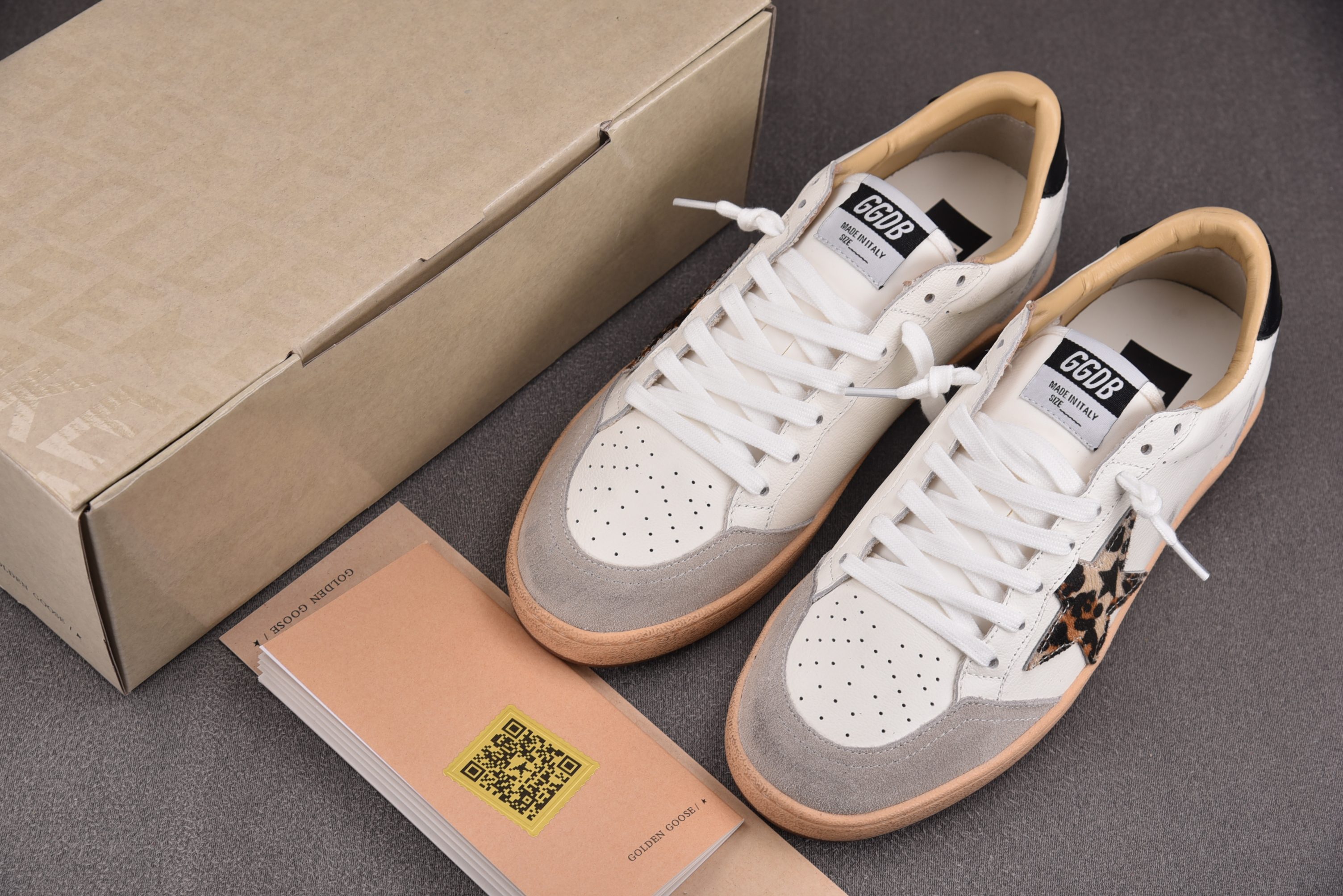 Golden Goose Ball Star 白棕 豹纹星  #YZ00636-46