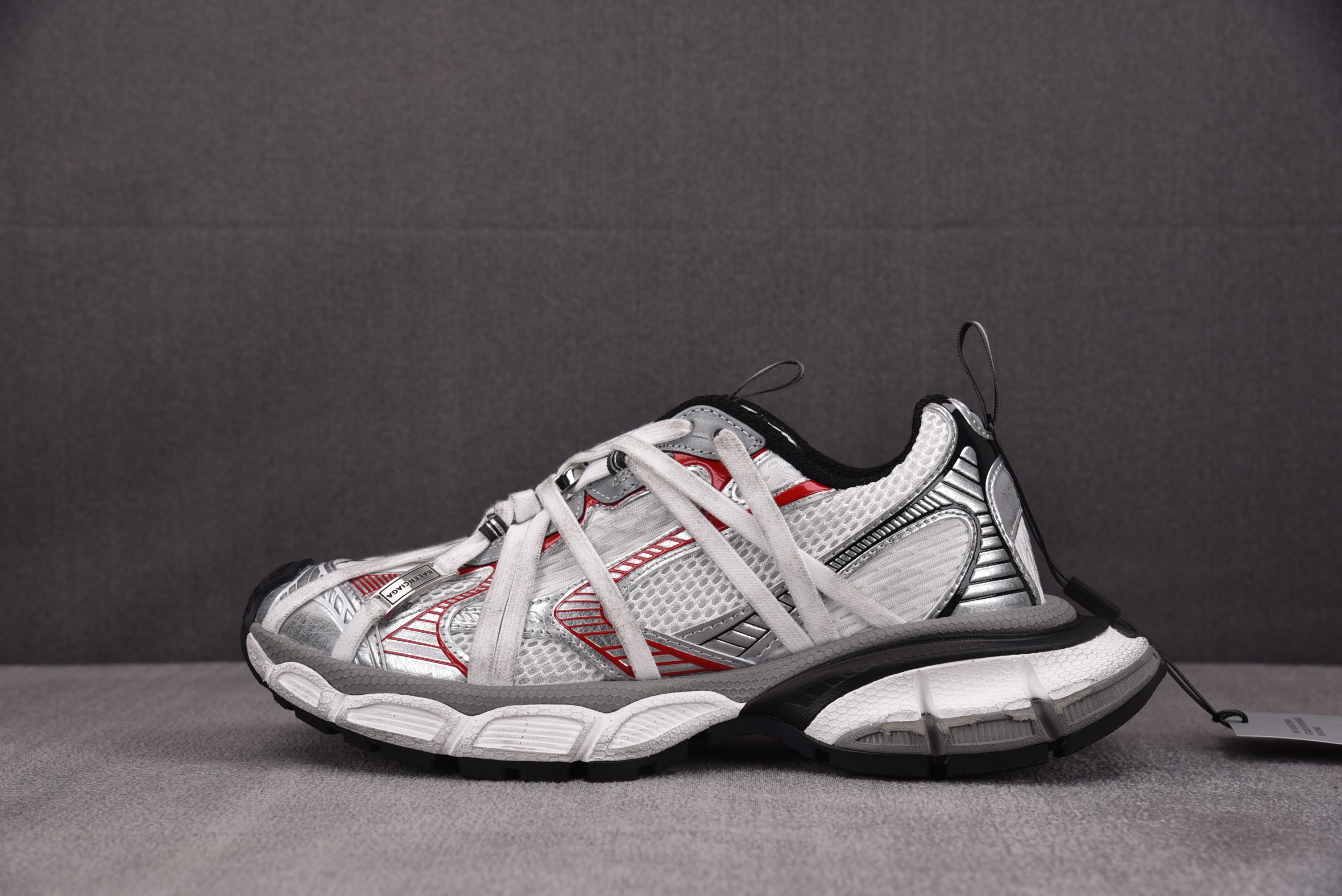 Balenciaga 3XL Extreme Laces B 绑带金属扣 灰红 #YZ009-0335-