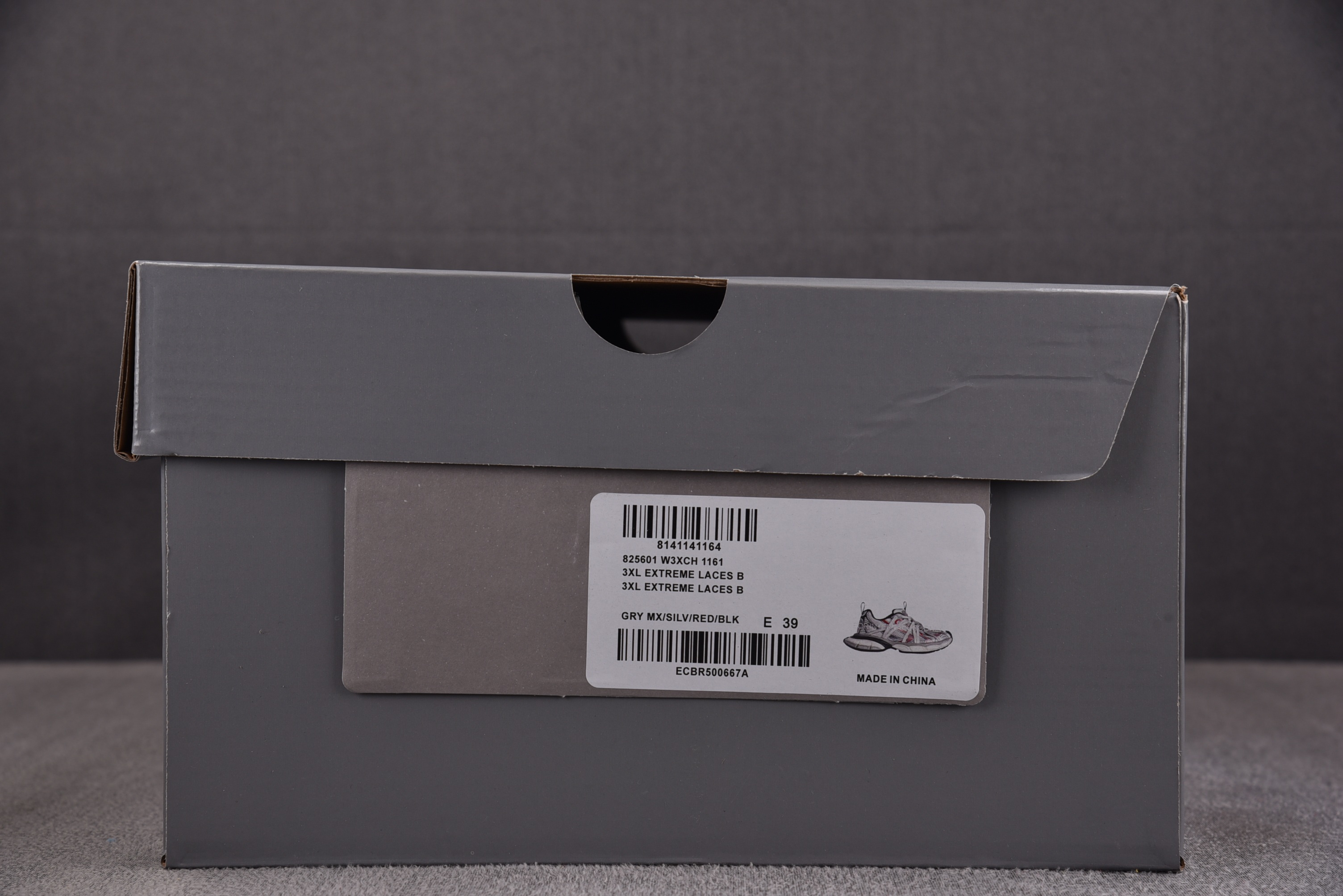 Balenciaga 3XL Extreme Laces B 绑带金属扣 灰红 #YZ009-0335-