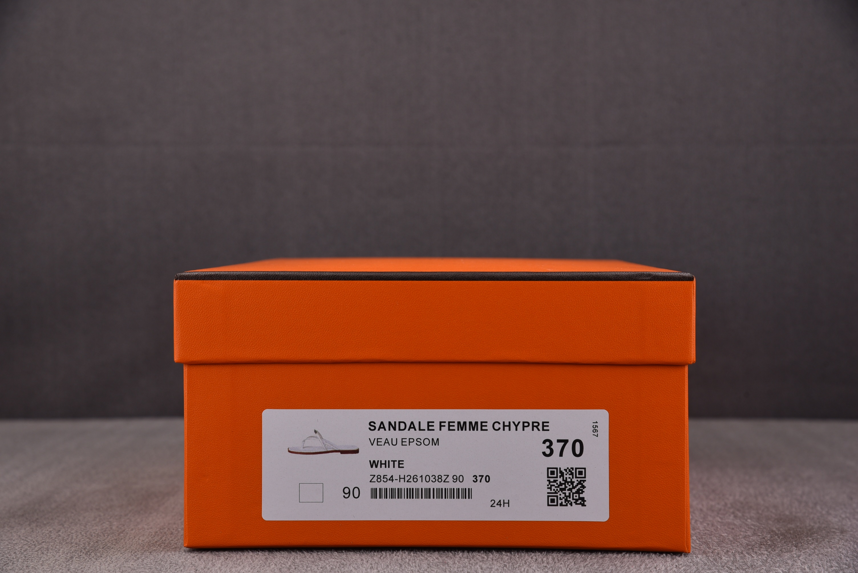 HERMES Sandale Femme Chypre Veau Epsom 白色35-42