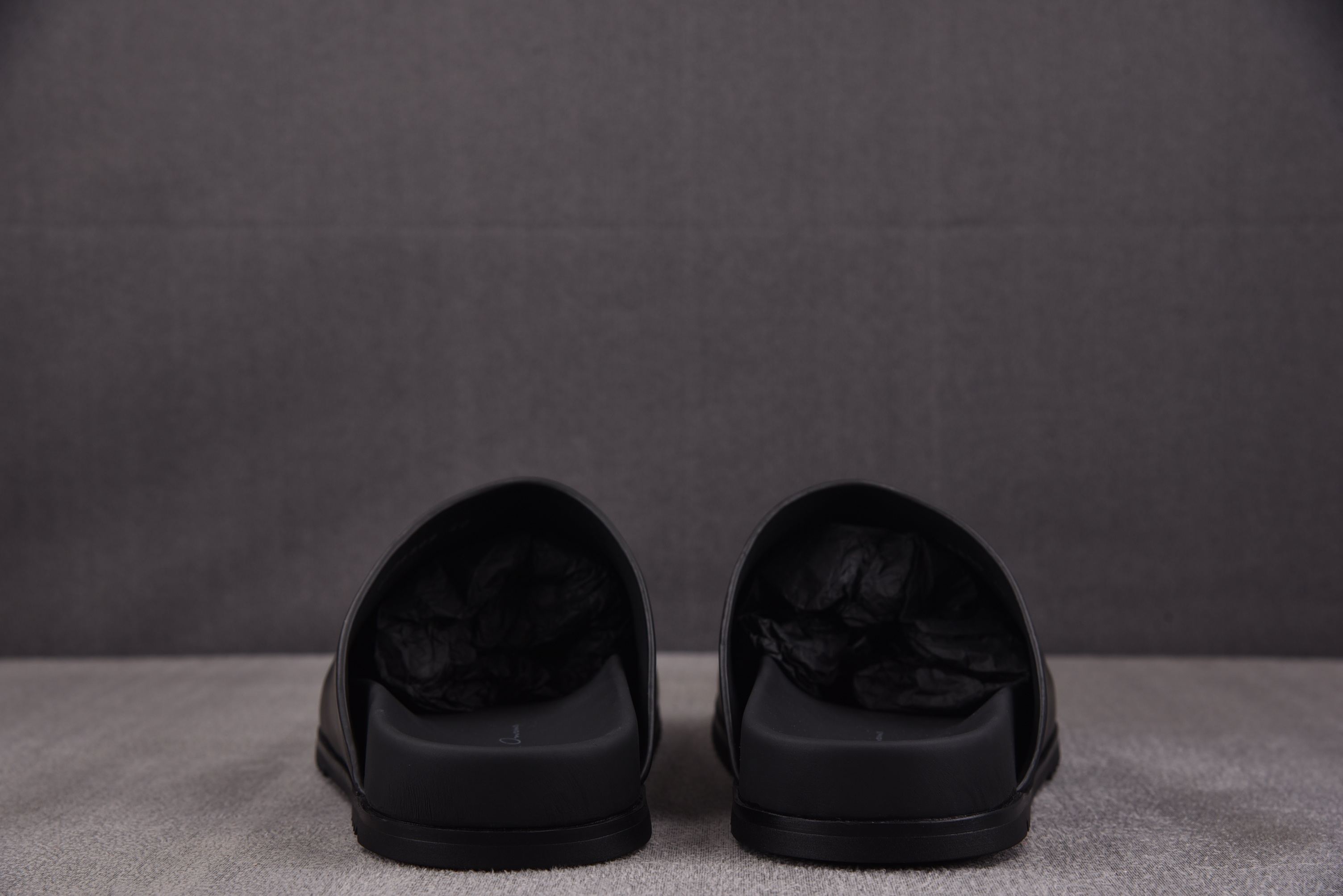 RICK OWENS RO 穆勒包头拖鞋 黑色36-46