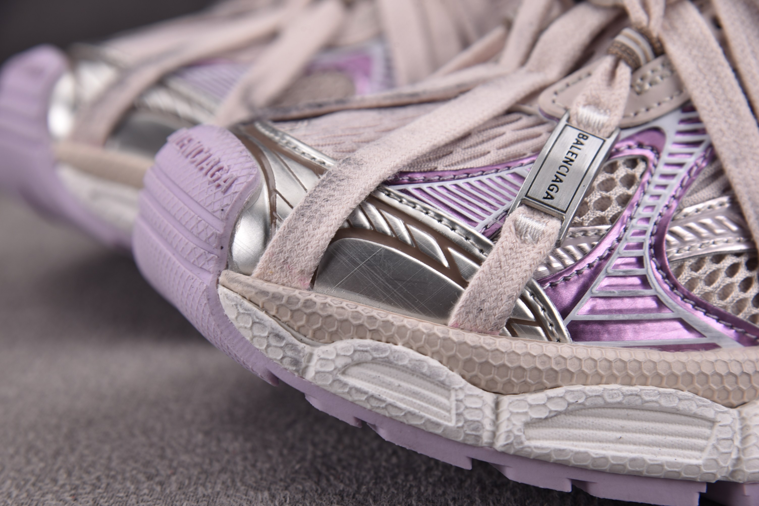 Balenciaga 3XL Extreme Laces B 绑带金属扣 金粉 #YZ018-535-4