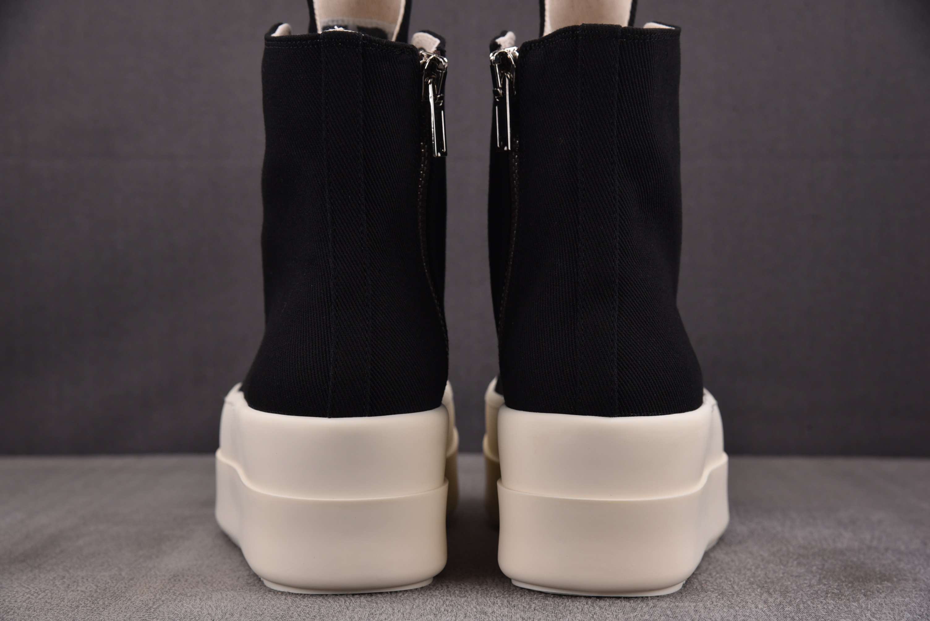 Rick Owens Drkshdw Hollywood 厚底 黑色条纹布36-46