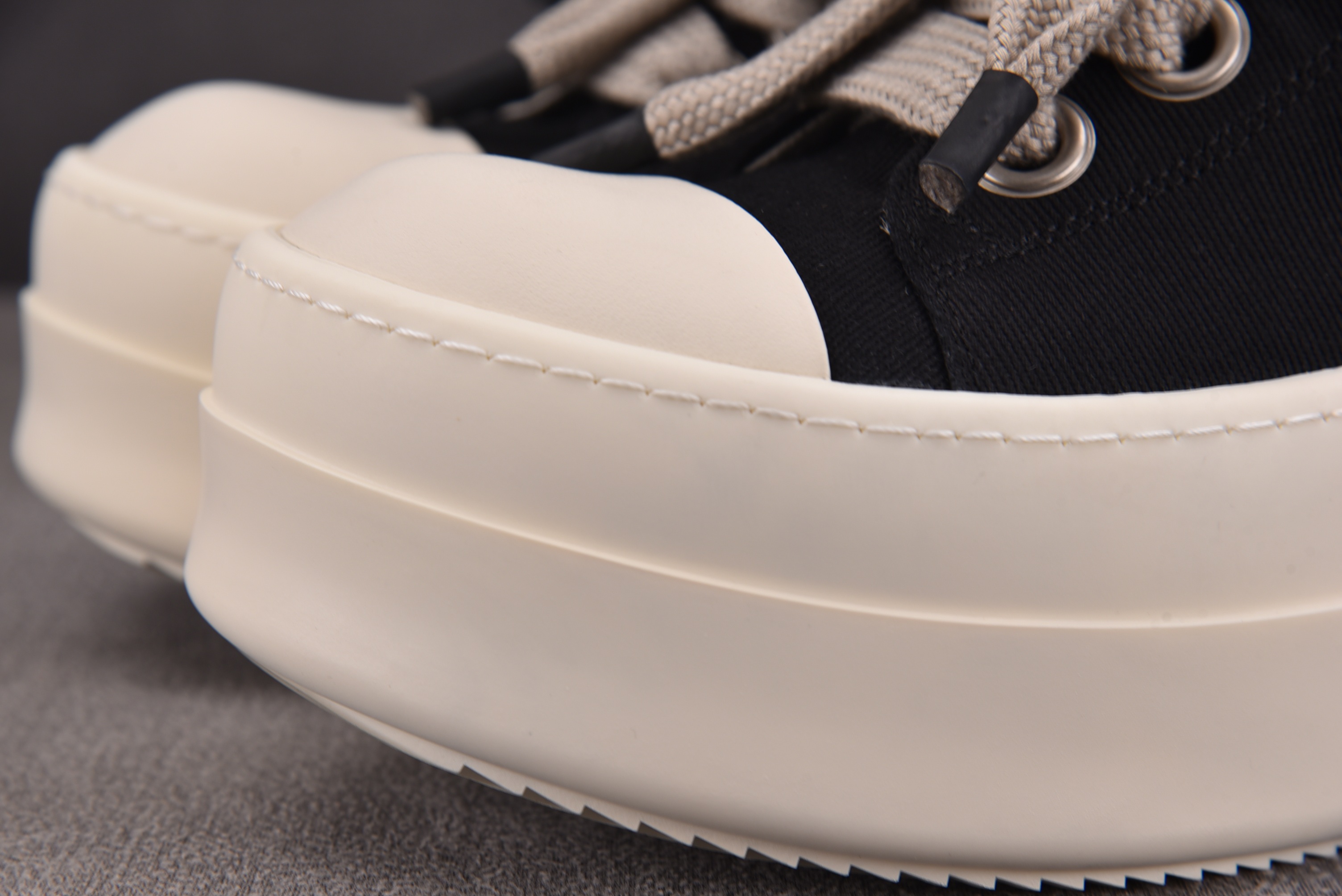 Rick Owens Drkshdw Hollywood 厚底 黑色条纹布36-46