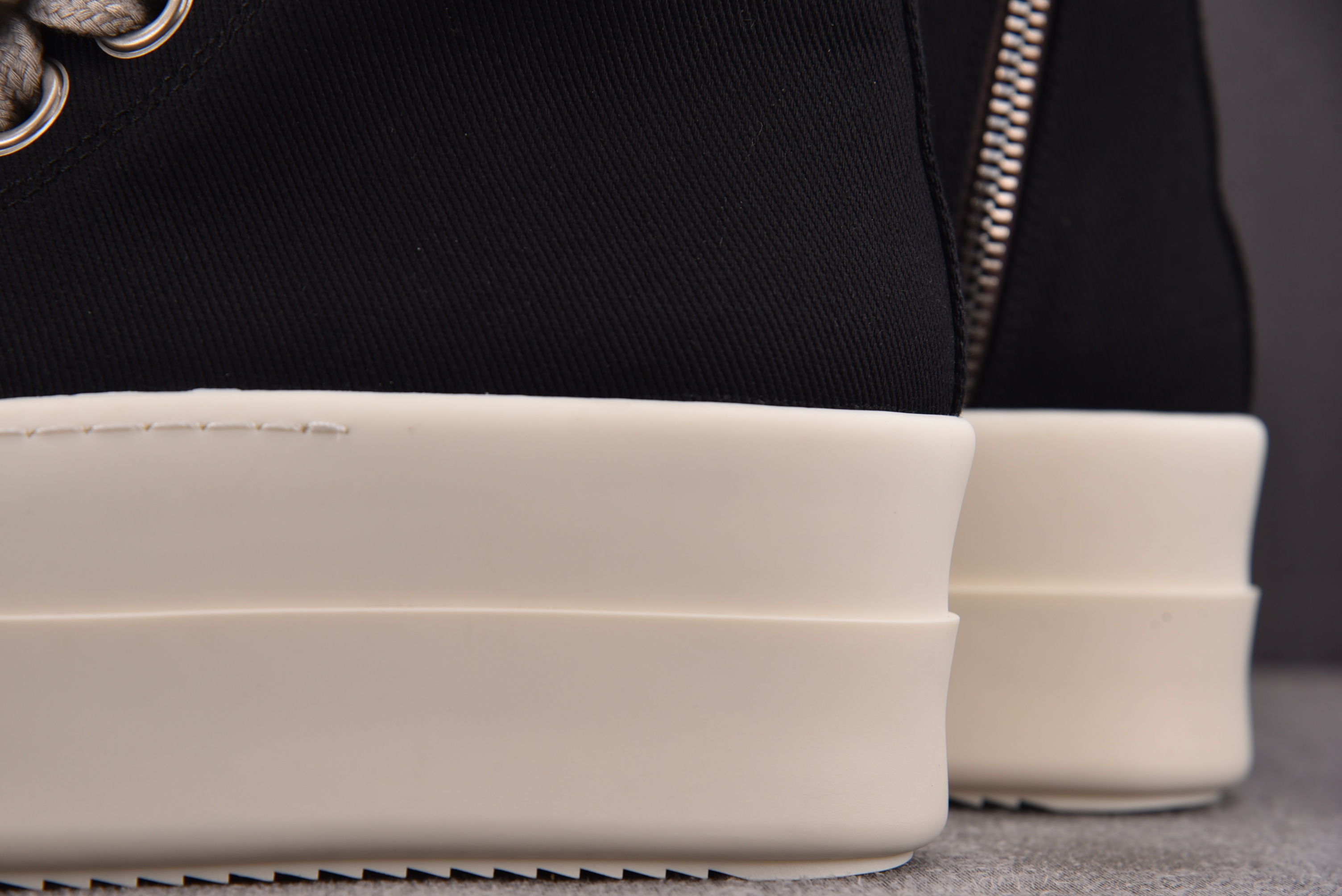 Rick Owens Drkshdw Hollywood 厚底 黑色条纹布36-46