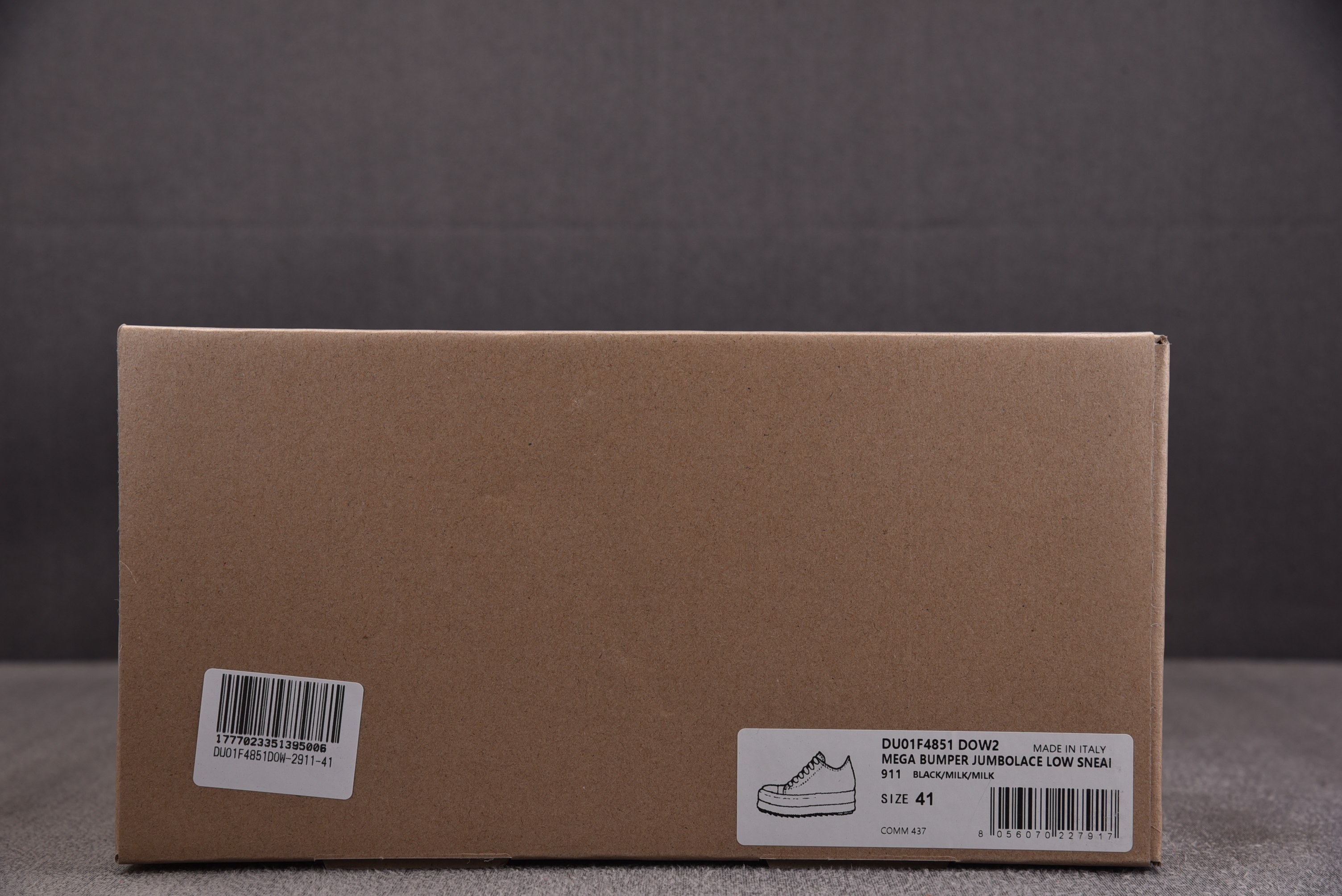 Rick Owens Drkshdw Temple Mega Bumbolace 6.5cm 黑色条纹布