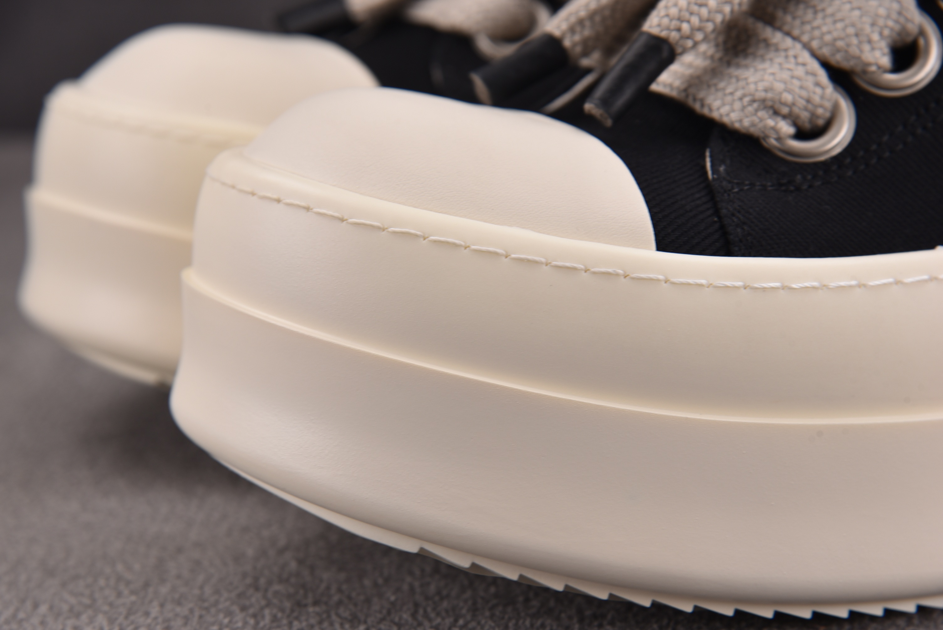 Rick Owens Drkshdw Temple Mega Bumbolace 6.5cm 黑色条纹布