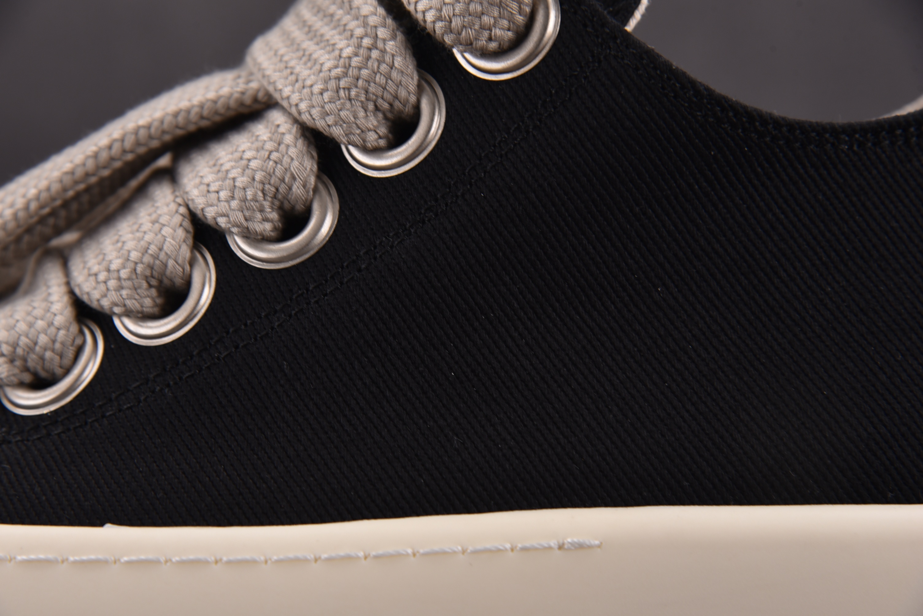 Rick Owens Drkshdw Temple Mega Bumbolace 6.5cm 黑色条纹布
