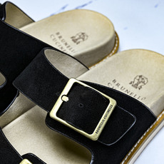 Brunello Cucinelli 男士帆布 绒面革 二字拖鞋 YZ006✦w1.版本 Brunell Brunello Cucinelli 男士帆布 绒面革 二字拖鞋 YZ006✦w1.版本 Brunell
