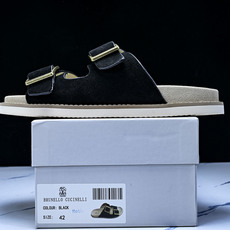 Brunello Cucinelli 男士帆布 绒面革 二字拖鞋 YZ006✦w1.版本 Brunell Brunello Cucinelli 男士帆布 绒面革 二字拖鞋 YZ006✦w1.版本 Brunell