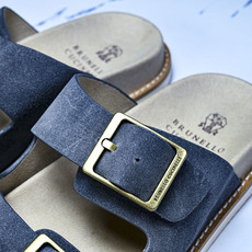 Brunello Cucinelli 男士帆布 绒面革 二字拖鞋_2 YZ006✦w1.版本 Brune Brunello Cucinelli 男士帆布 绒面革 二字拖鞋_2 YZ006✦w1.版本 Brune