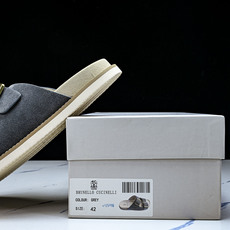 Brunello Cucinelli 男士帆布 绒面革 二字拖鞋_2 YZ006✦w1.版本 Brune Brunello Cucinelli 男士帆布 绒面革 二字拖鞋_2 YZ006✦w1.版本 Brune