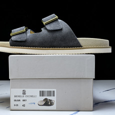 Brunello Cucinelli 男士帆布 绒面革 二字拖鞋_2 YZ006✦w1.版本 Brune Brunello Cucinelli 男士帆布 绒面革 二字拖鞋_2 YZ006✦w1.版本 Brune