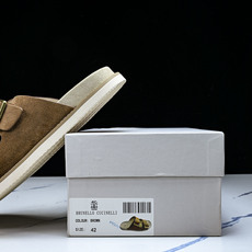 Brunello Cucinelli 男士帆布 绒面革 二字拖鞋_3 YZ006✦w1.版本 Brune Brunello Cucinelli 男士帆布 绒面革 二字拖鞋_3 YZ006✦w1.版本 Brune