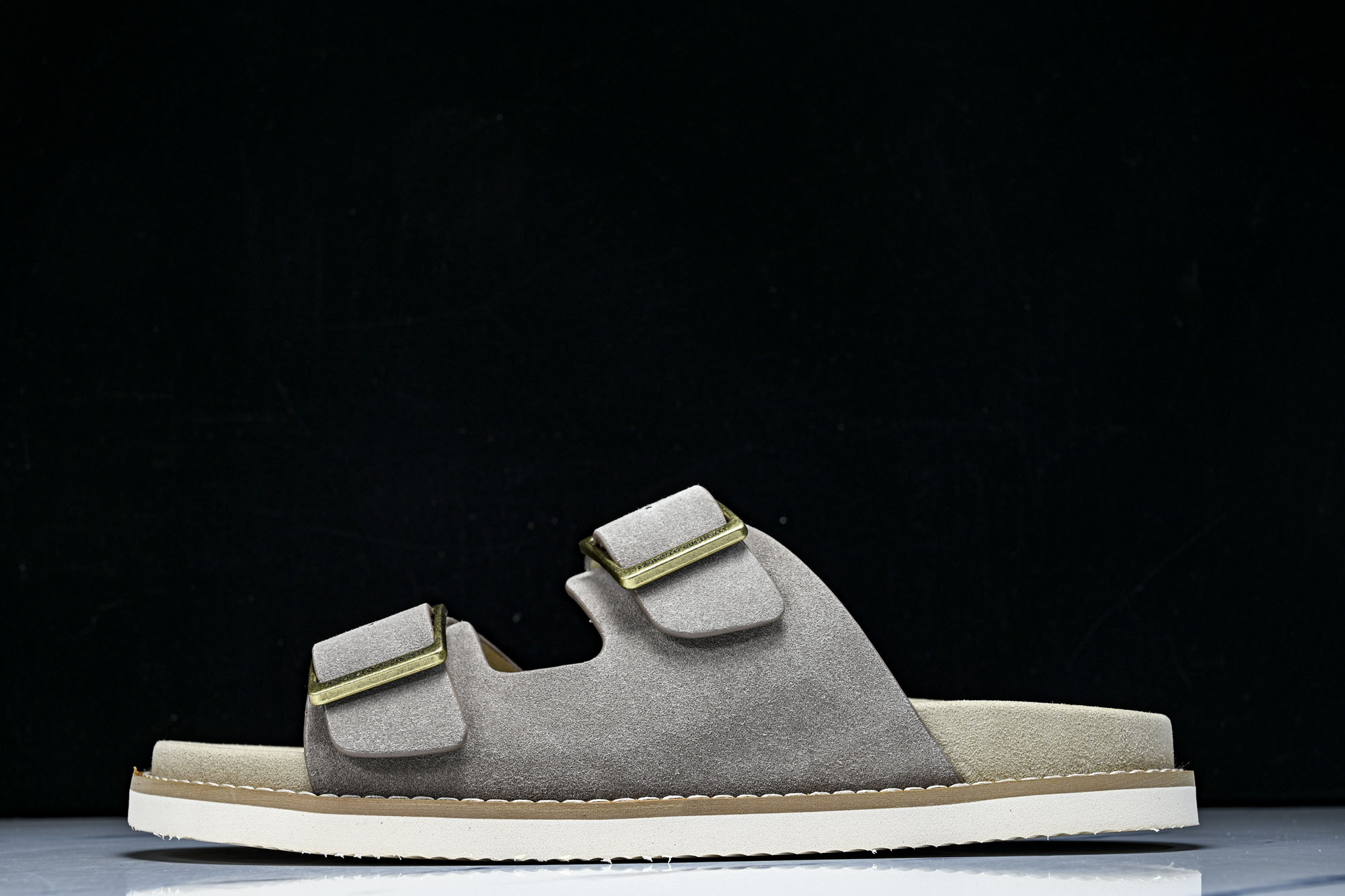 Brunello Cucinelli 男士帆布 绒面革 二字拖鞋_4 YZ006✦w1.版本 Brune