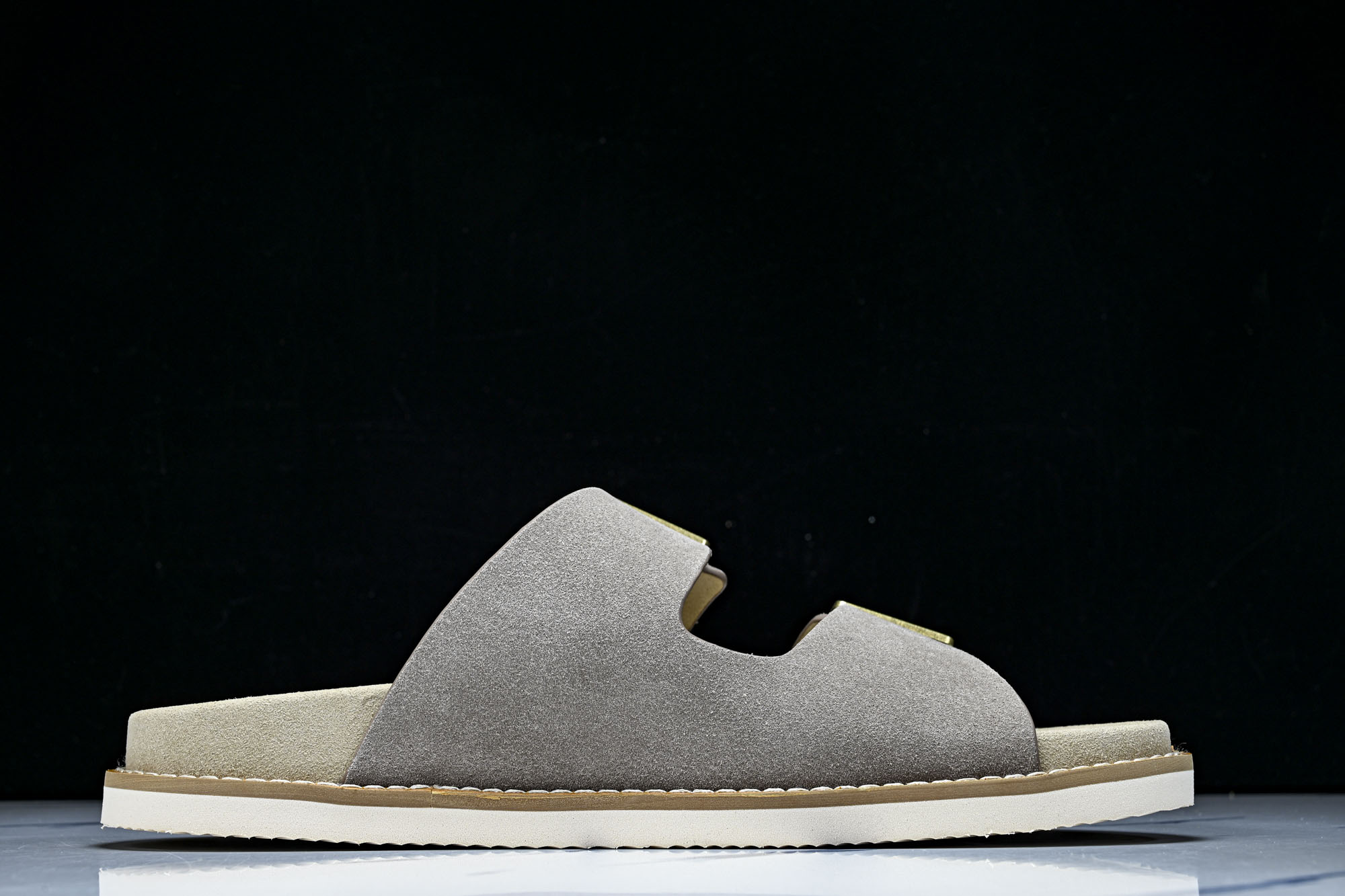 Brunello Cucinelli 男士帆布 绒面革 二字拖鞋_4 YZ006✦w1.版本 Brune