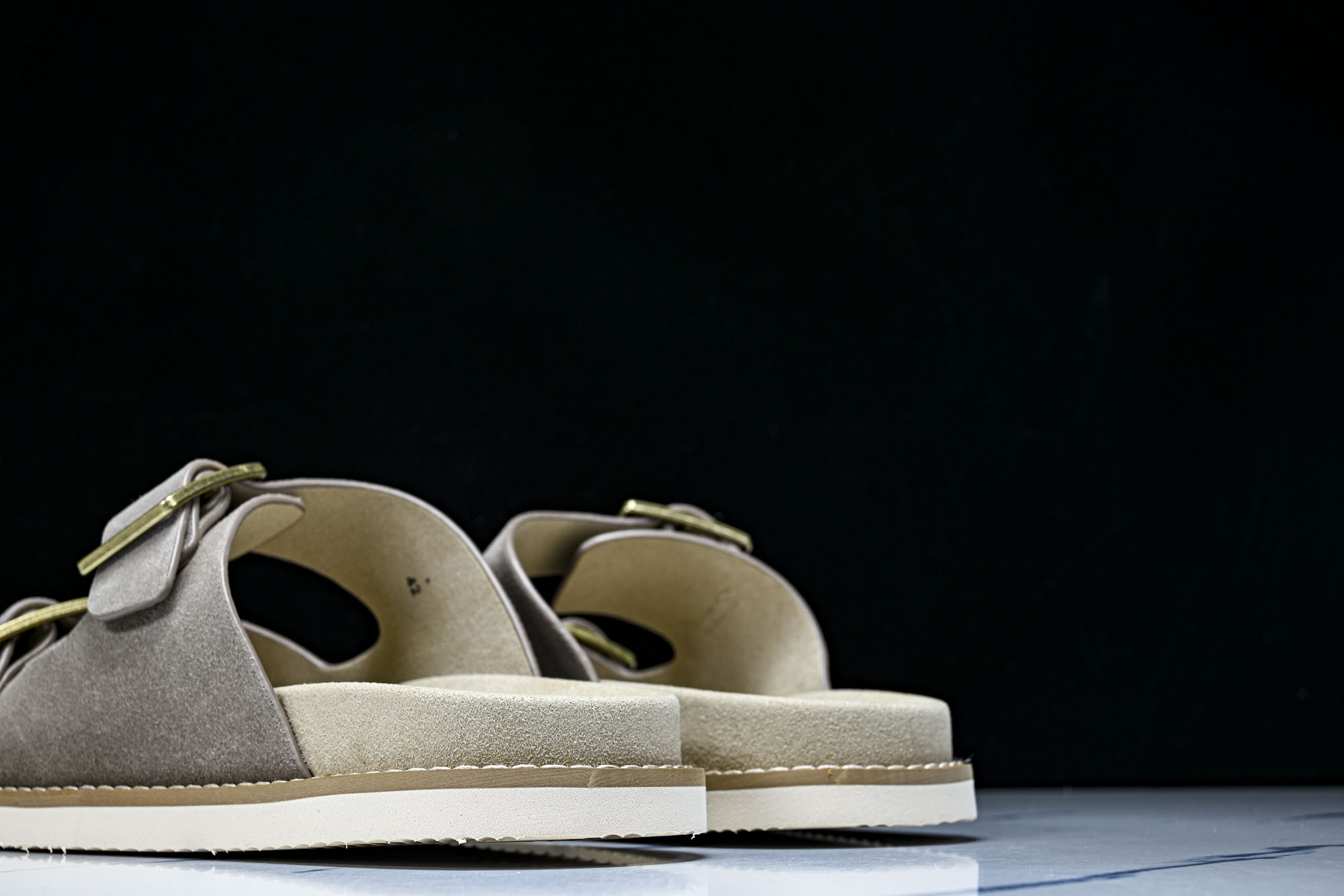 Brunello Cucinelli 男士帆布 绒面革 二字拖鞋_4 YZ006✦w1.版本 Brune