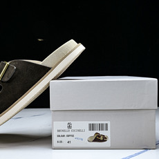 Brunello Cucinelli 男士帆布 绒面革 二字拖鞋_5YZ006✦w1.版本 Brunel Brunello Cucinelli 男士帆布 绒面革 二字拖鞋_5YZ006✦w1.版本 Brunel