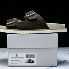 Brunello Cucinelli 男士帆布 绒面革 二字拖鞋_5YZ006✦w1.版本 Brunel Brunello Cucinelli 男士帆布 绒面革 二字拖鞋_5YZ006✦w1.版本 Brunel