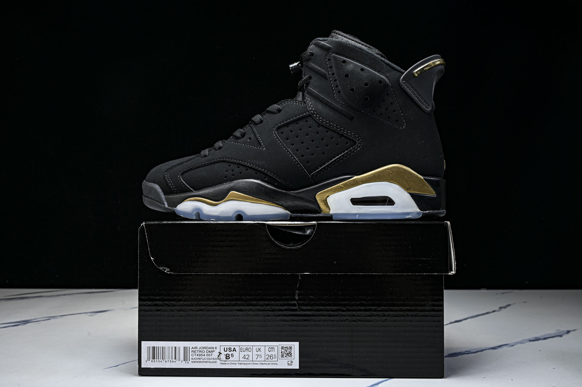 Air Jordan 6 _DMP_ AJ6 乔6黑金 男子文化篮球鞋 CT4954-007 YZ039