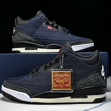 Air Jordan3 x Levi's AJ3李维斯联名牛仔蓝男子运动鞋IH7959-400 YZ00 Air Jordan3 x Levi's AJ3李维斯联名牛仔蓝男子运动鞋IH7959-400 YZ00