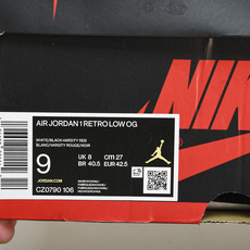 Air Jordan 1 Low OG“Black Toe”AJ1低帮黑脚趾 CZ0790-106 #Y Air Jordan 1 Low OG“Black Toe”AJ1低帮黑脚趾 CZ0790-106 #Y