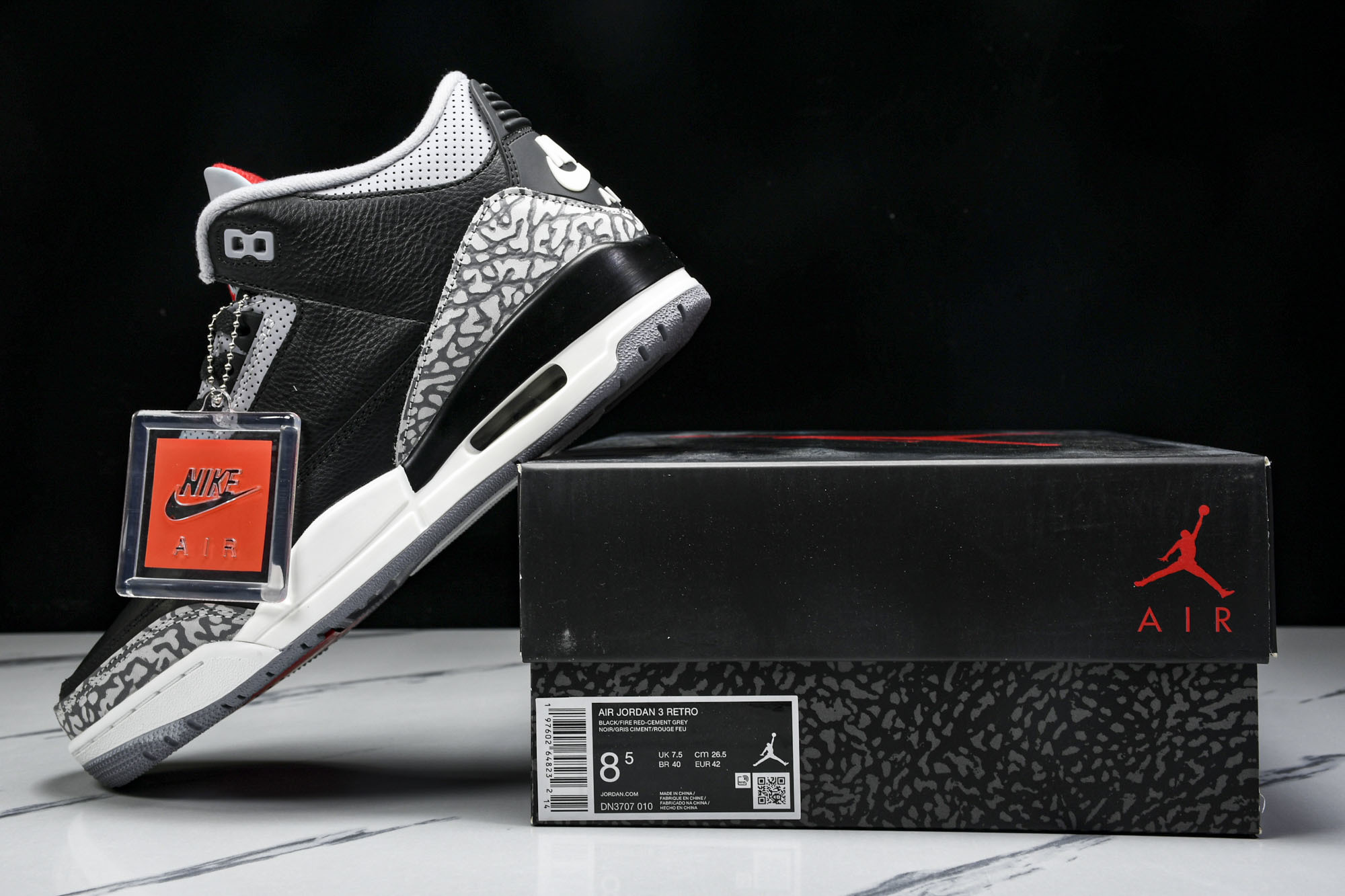Air Jordan 3 Retro“Fire Red 黑白灰 DN3707 010 #YZ015大厂出