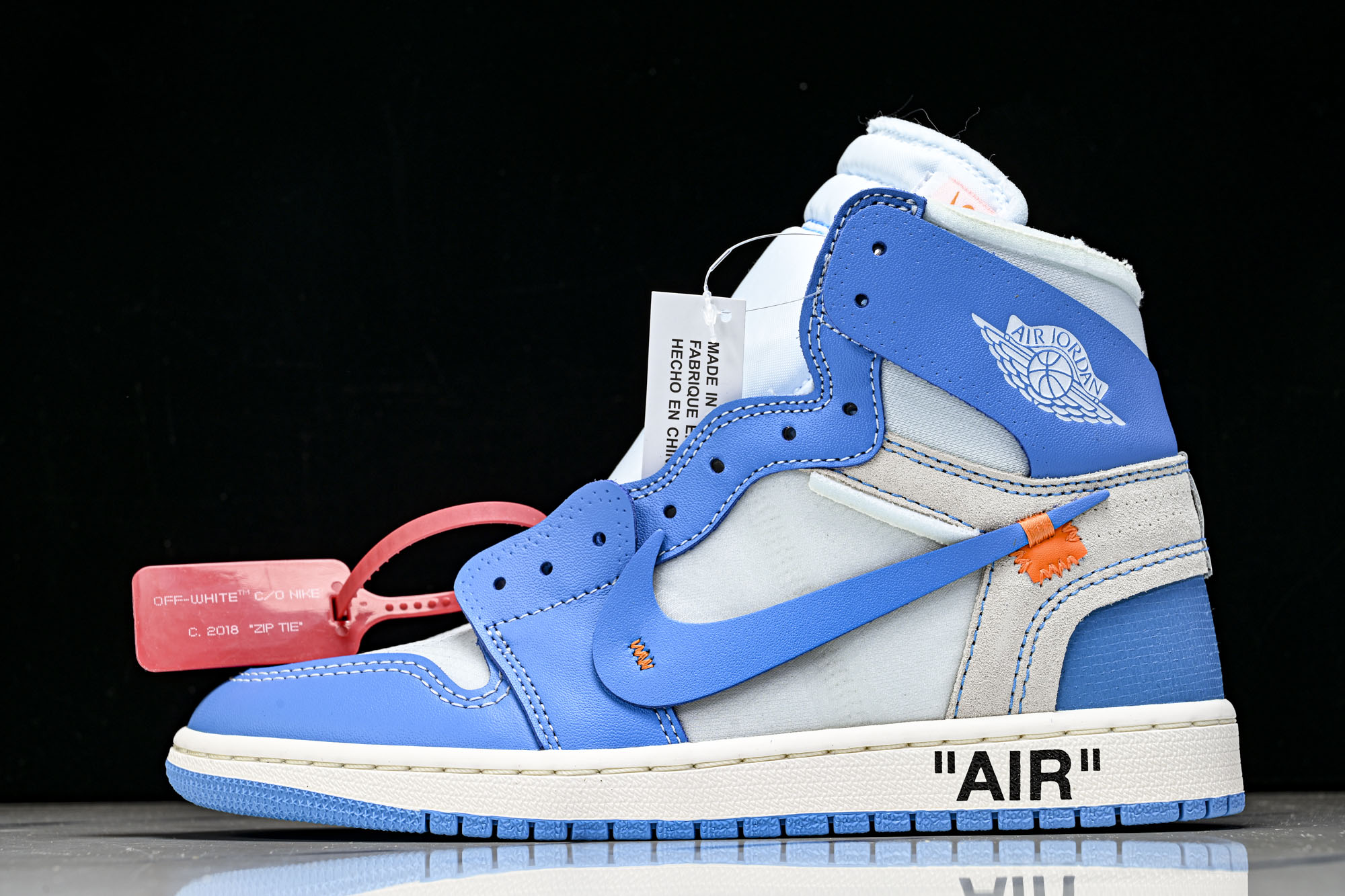 Air Jordan 1 off white AJ1 OW 北卡蓝 UNC AQ0818-148 #YZ
