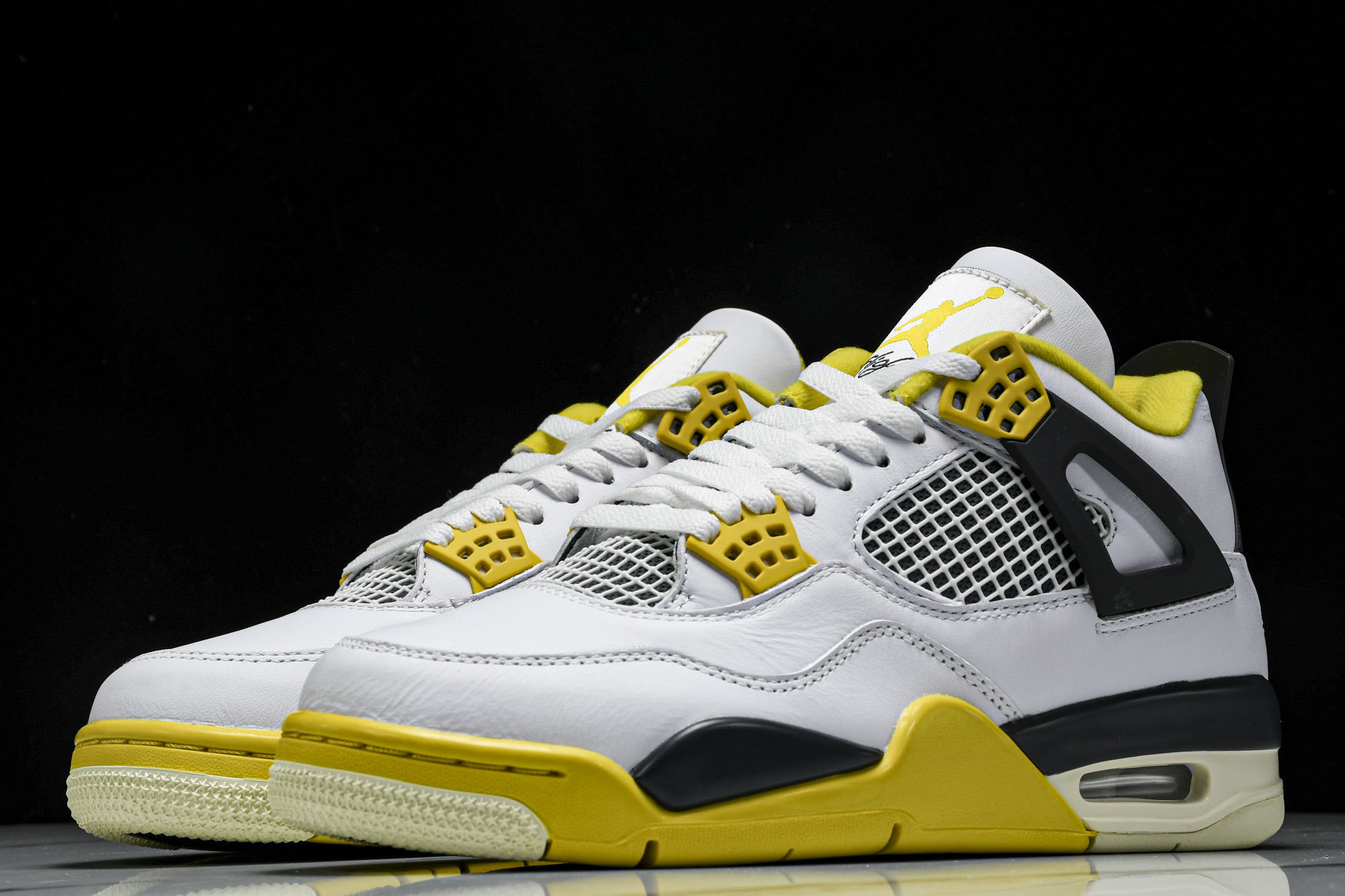 Air Jordan 4 Retro 白雷公 白黄 AQ9129-101 #YZ015大厂出品原楦原纸板