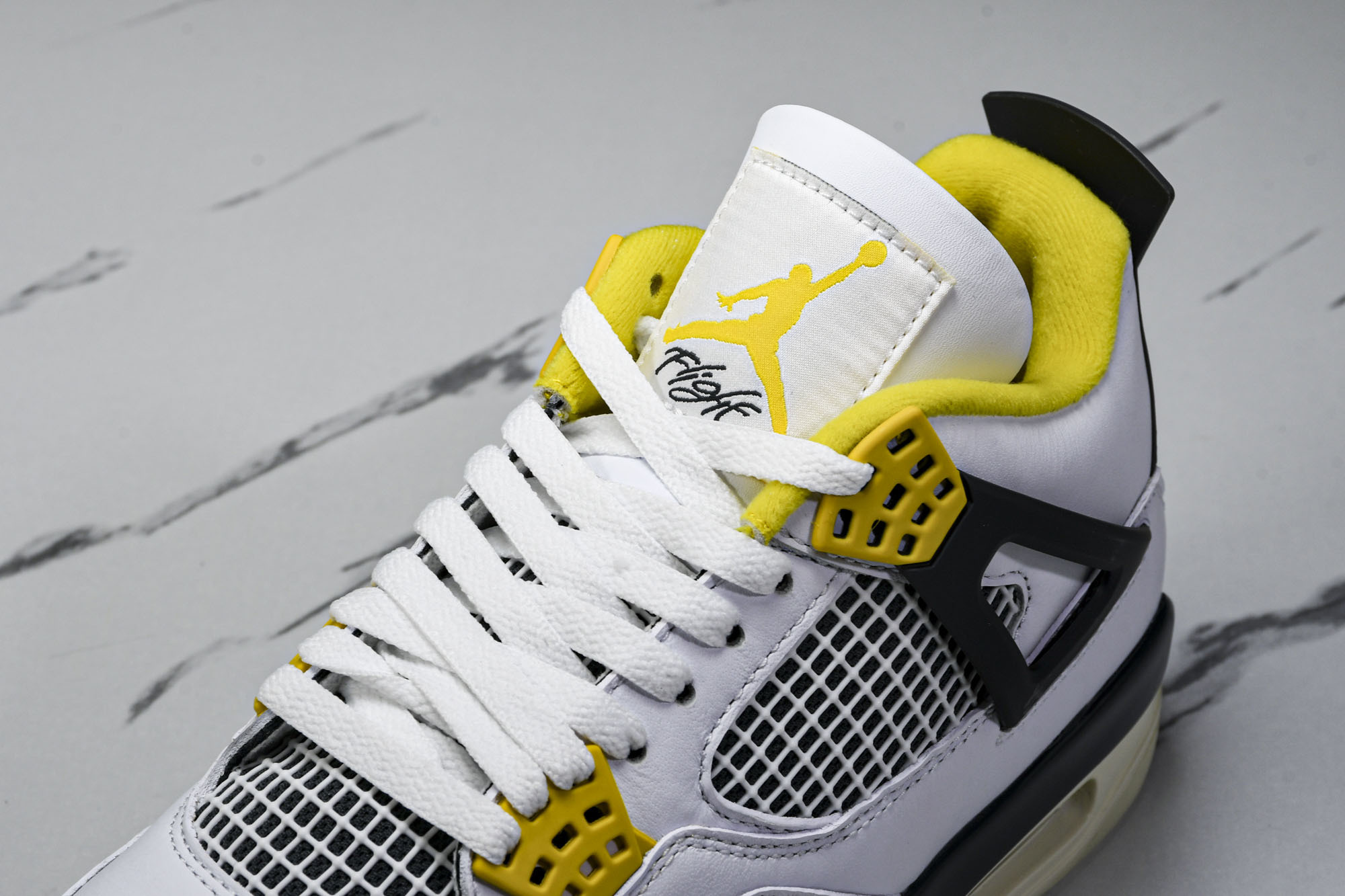 Air Jordan 4 Retro 白雷公 白黄 AQ9129-101 #YZ015大厂出品原楦原纸板