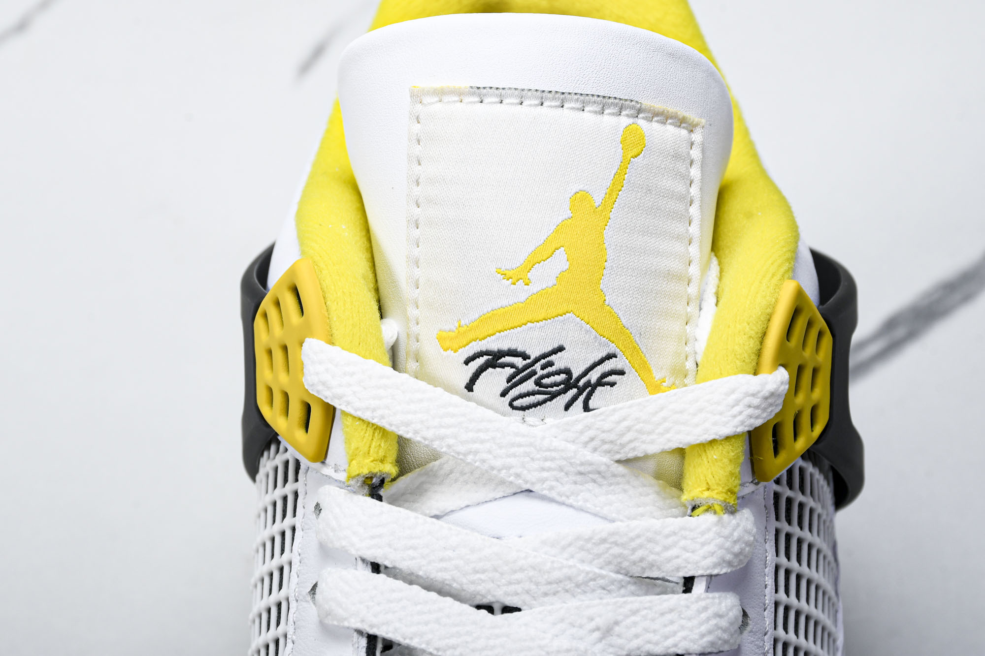 Air Jordan 4 Retro 白雷公 白黄 AQ9129-101 #YZ015大厂出品原楦原纸板