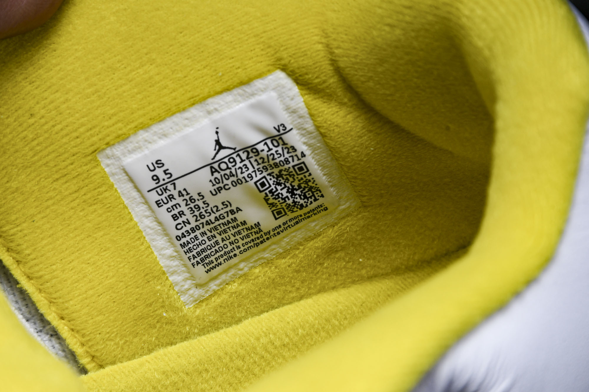 Air Jordan 4 Retro 白雷公 白黄 AQ9129-101 #YZ015大厂出品原楦原纸板