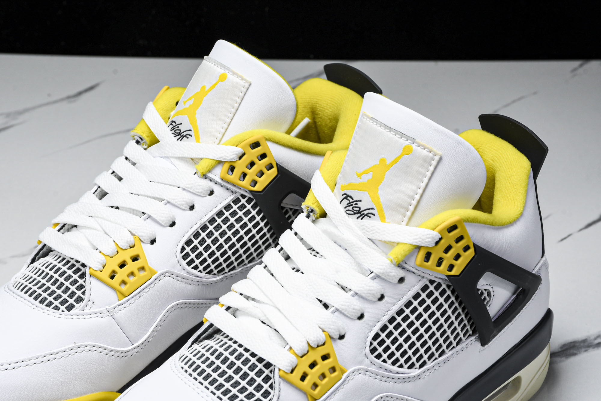 Air Jordan 4 Retro 白雷公 白黄 AQ9129-101 #YZ015大厂出品原楦原纸板