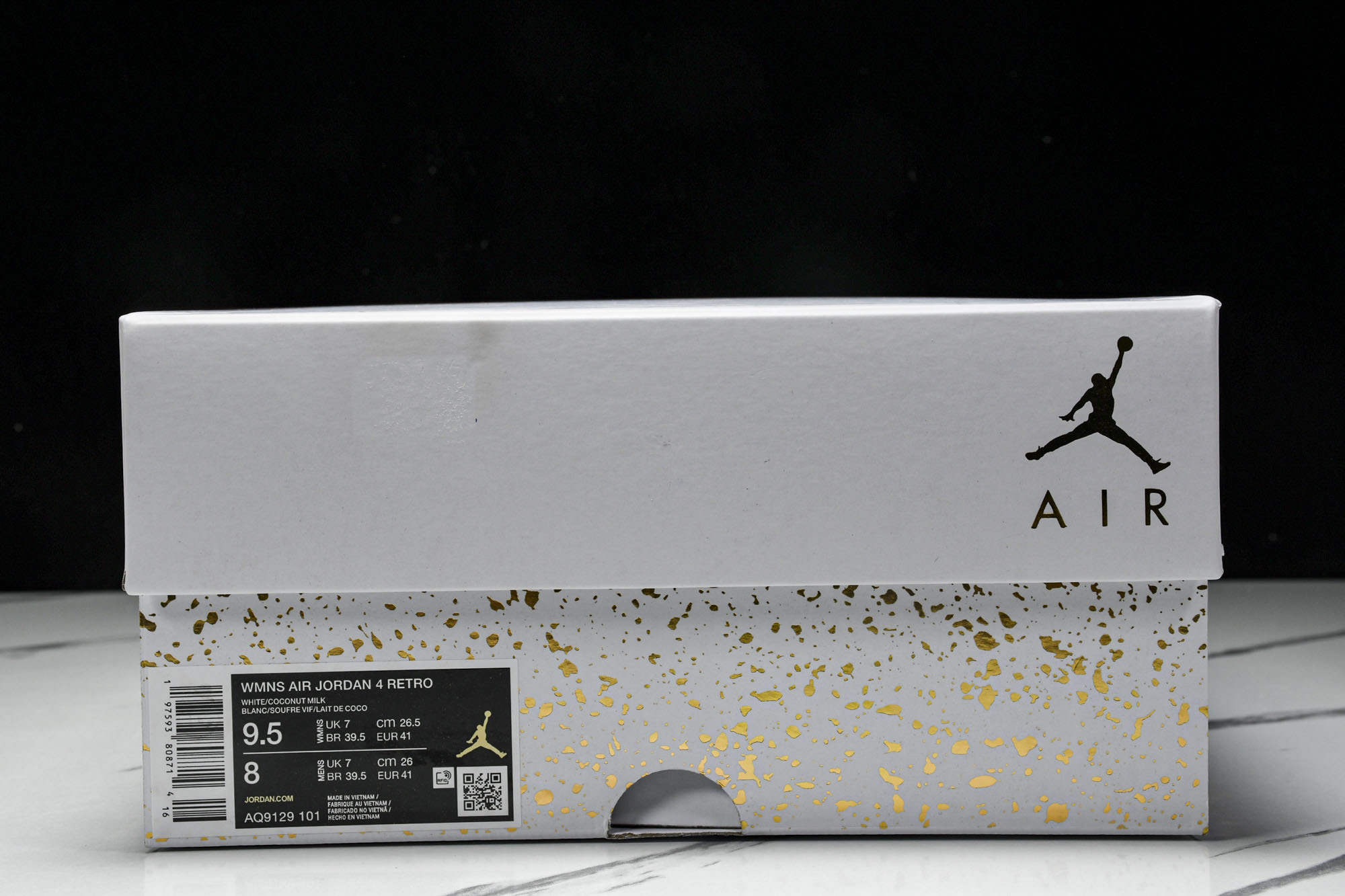 Air Jordan 4 Retro 白雷公 白黄 AQ9129-101 #YZ015大厂出品原楦原纸板