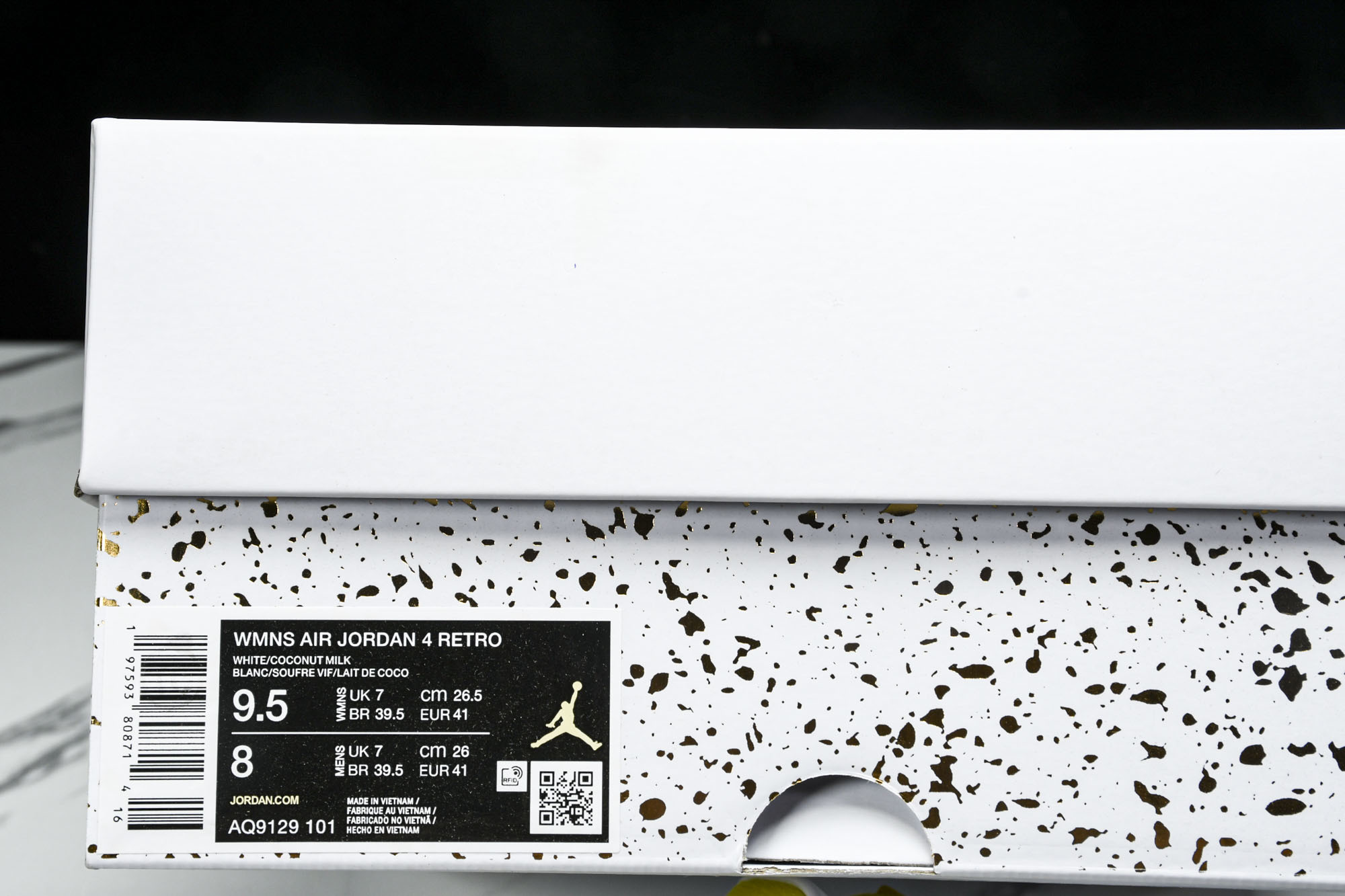 Air Jordan 4 Retro 白雷公 白黄 AQ9129-101 #YZ015大厂出品原楦原纸板