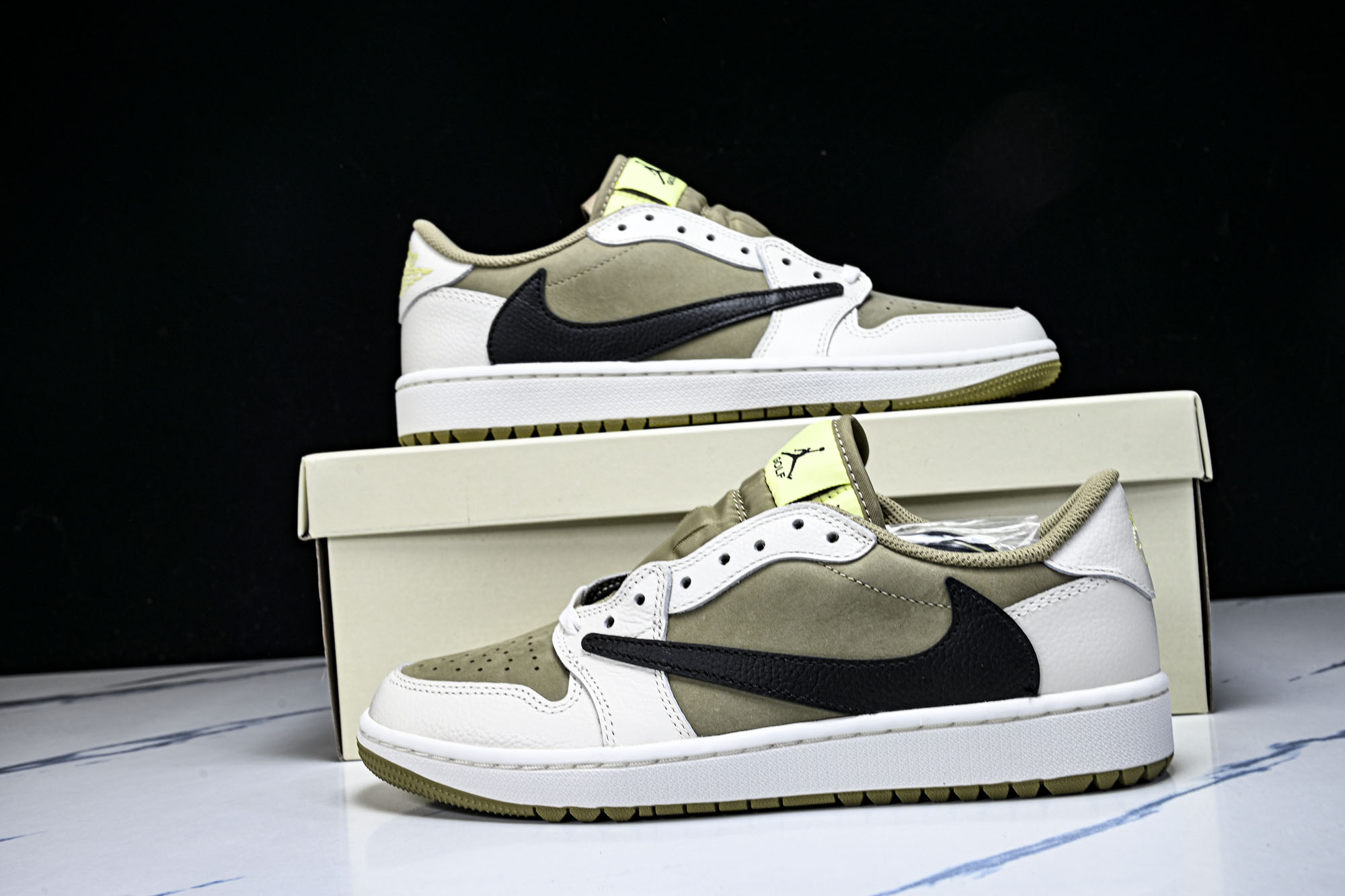 Travis Scott x Air Jordan 1 Low Golf NRG 低帮白棕 高尔夫 FZ