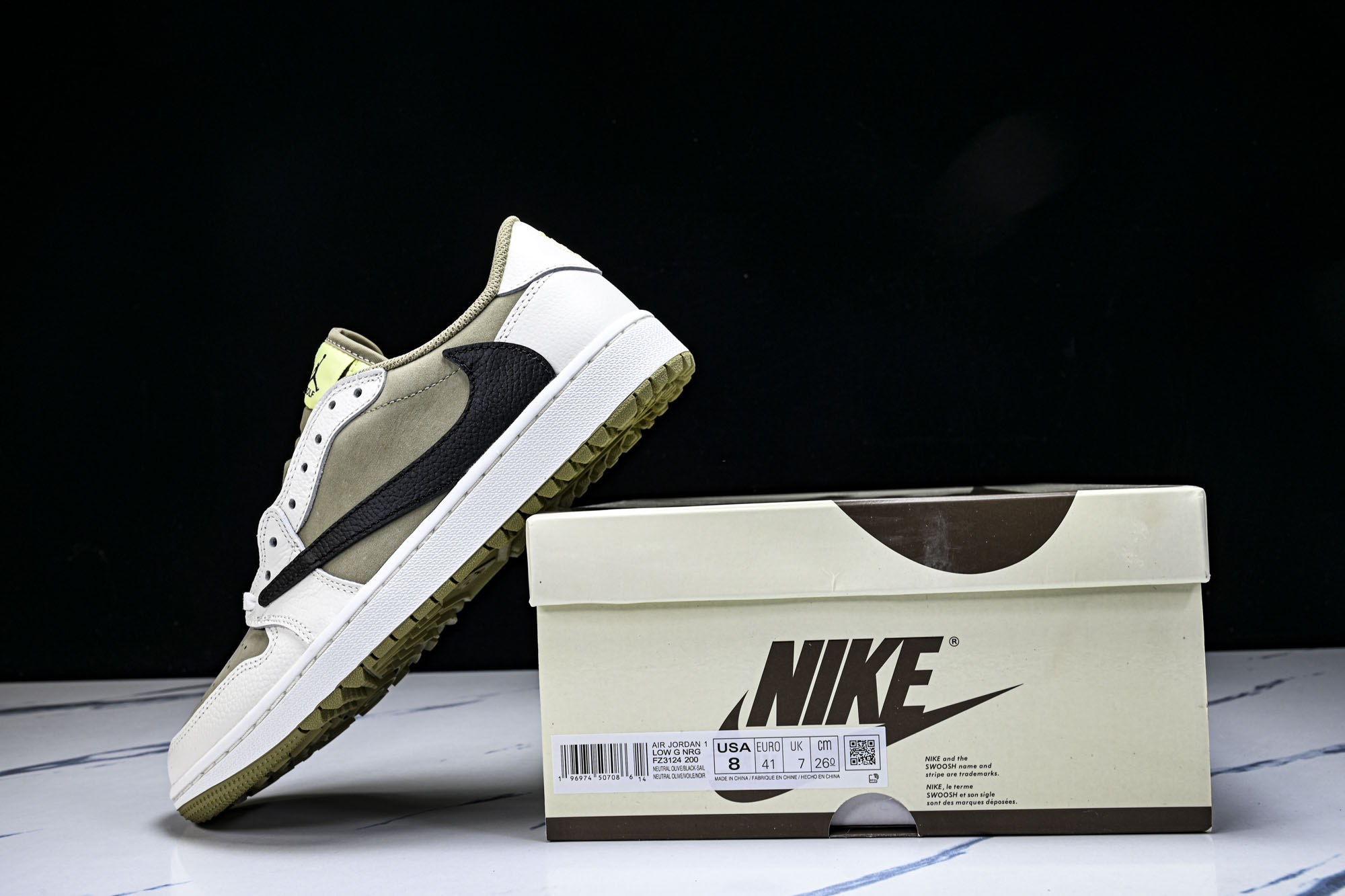 Travis Scott x Air Jordan 1 Low Golf NRG 低帮白棕 高尔夫 FZ