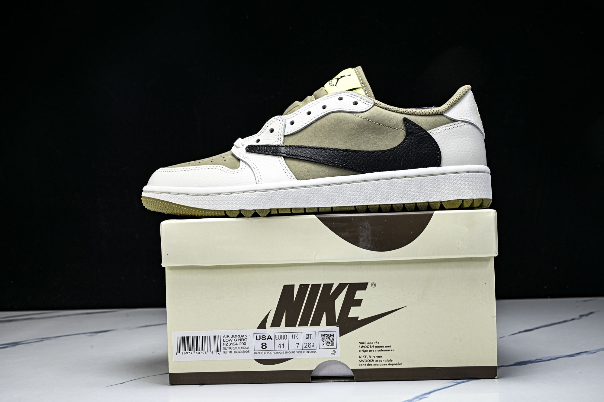 Travis Scott x Air Jordan 1 Low Golf NRG 低帮白棕 高尔夫 FZ