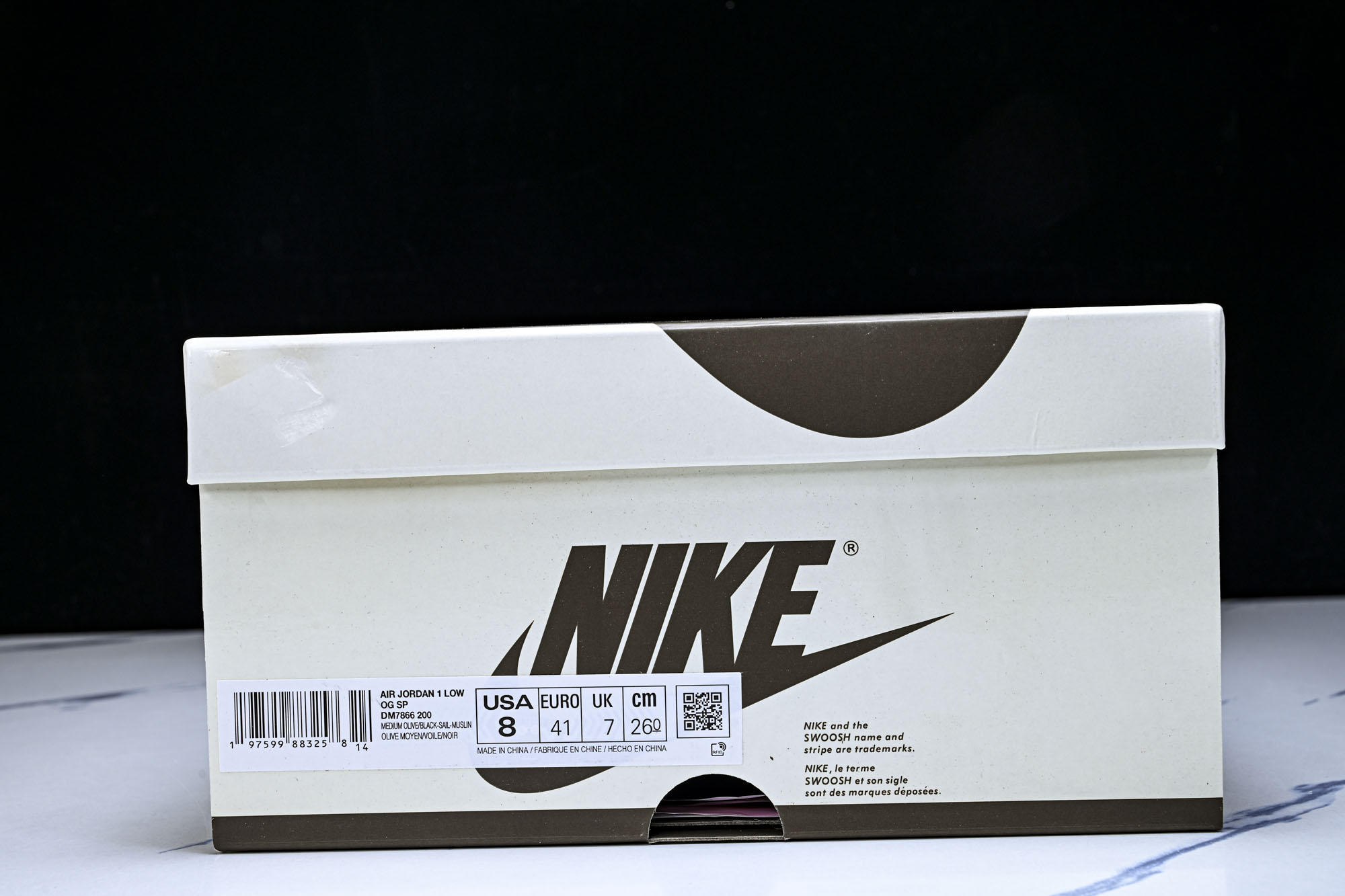 Travis Scott x Air Jordan 1 Low OG“Medium Olive”米绿 D