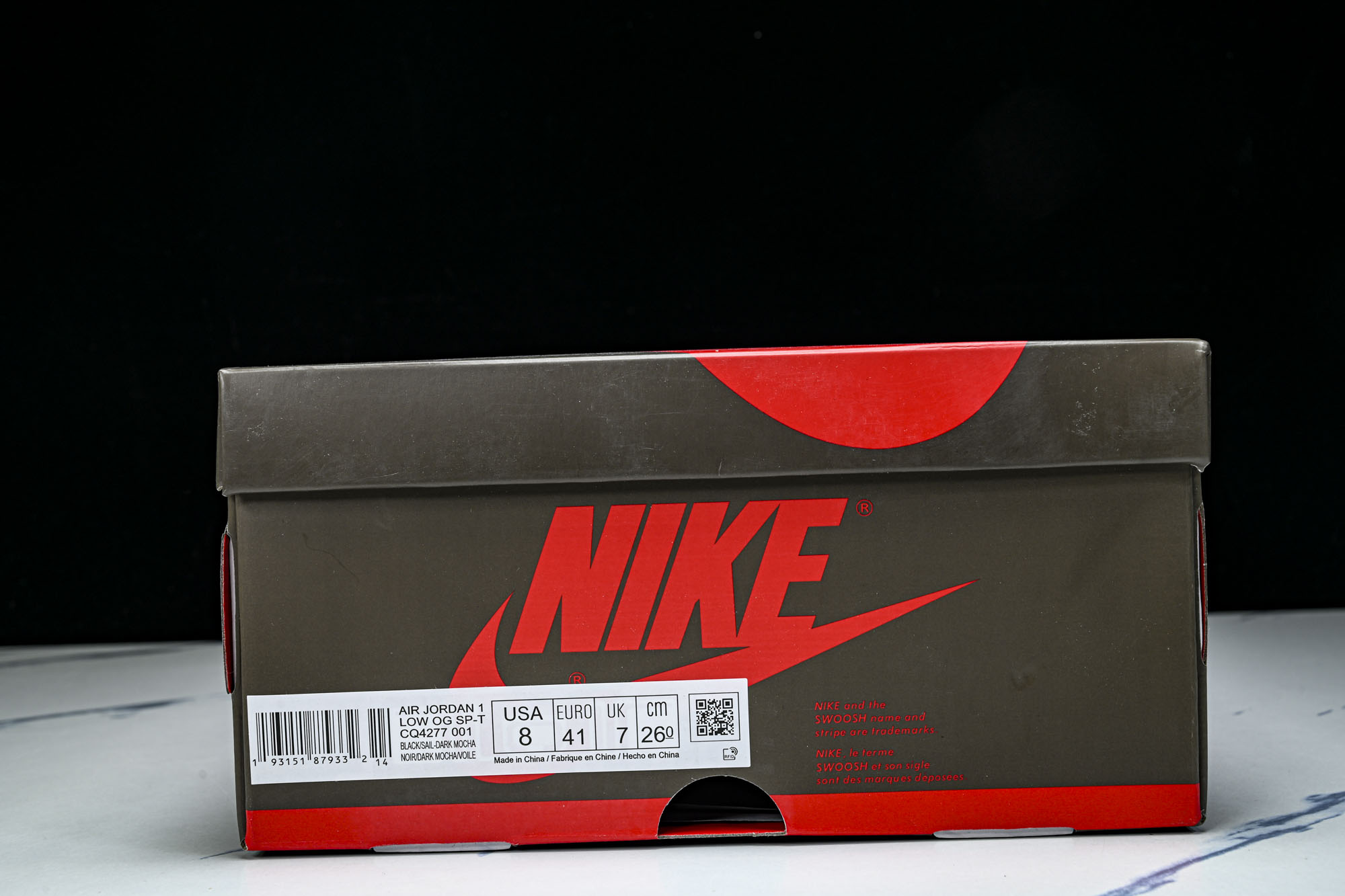 Travis Scott x Air Jordan 1 Low 低帮 倒钩 深棕 CQ4277-001 