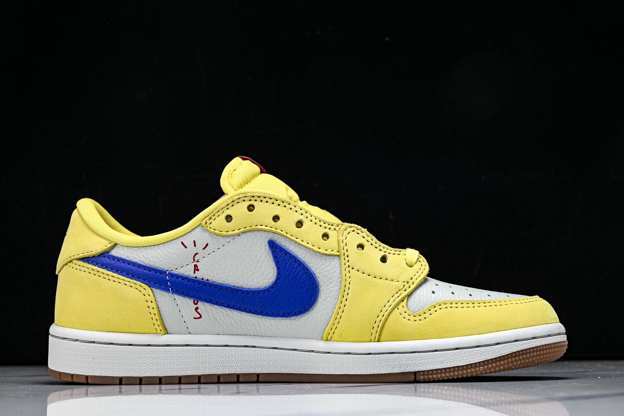 WMNS Travis Scott x Air Jordan AJ 1 Low“Canary”金丝雀 淡