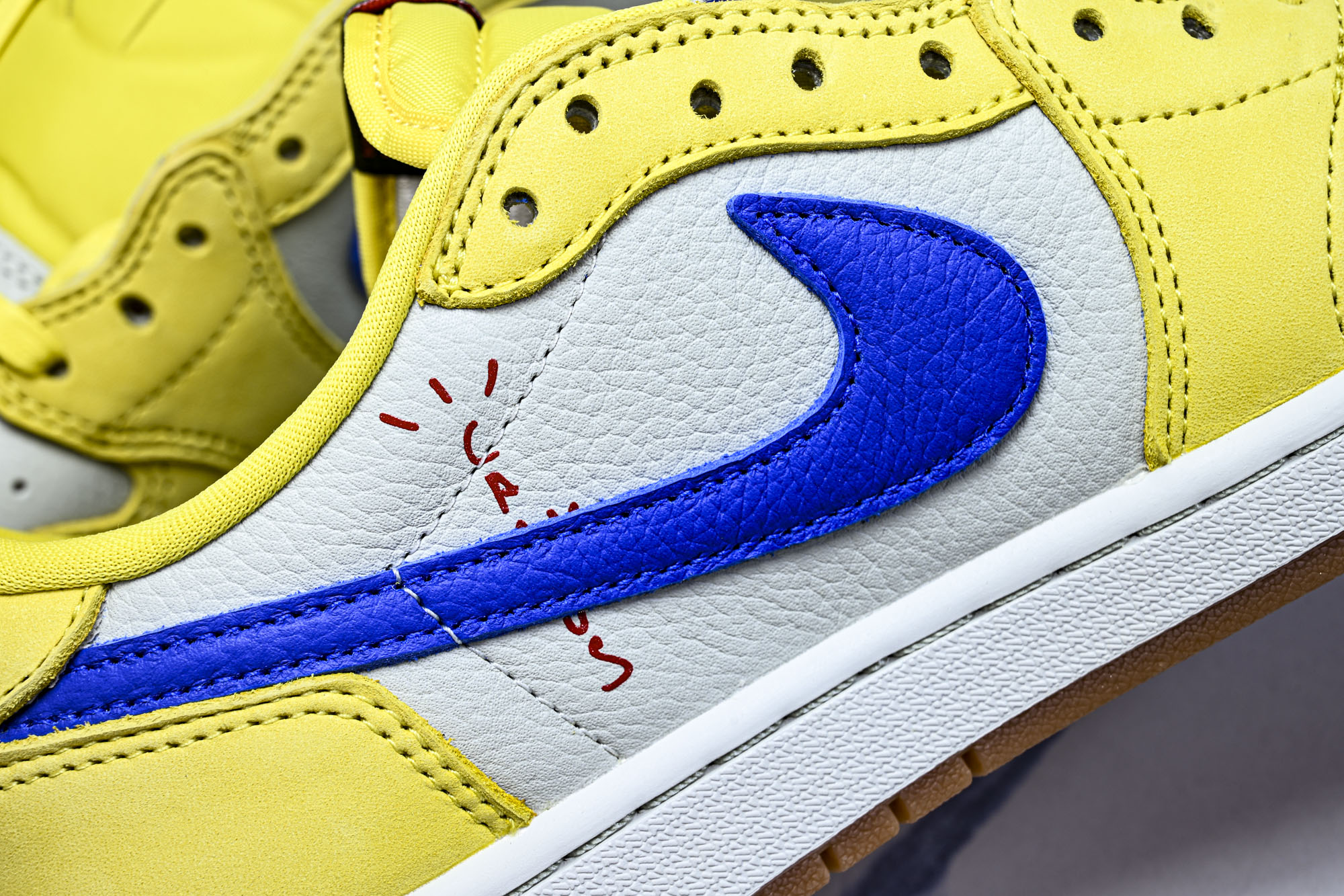 WMNS Travis Scott x Air Jordan AJ 1 Low“Canary”金丝雀 淡
