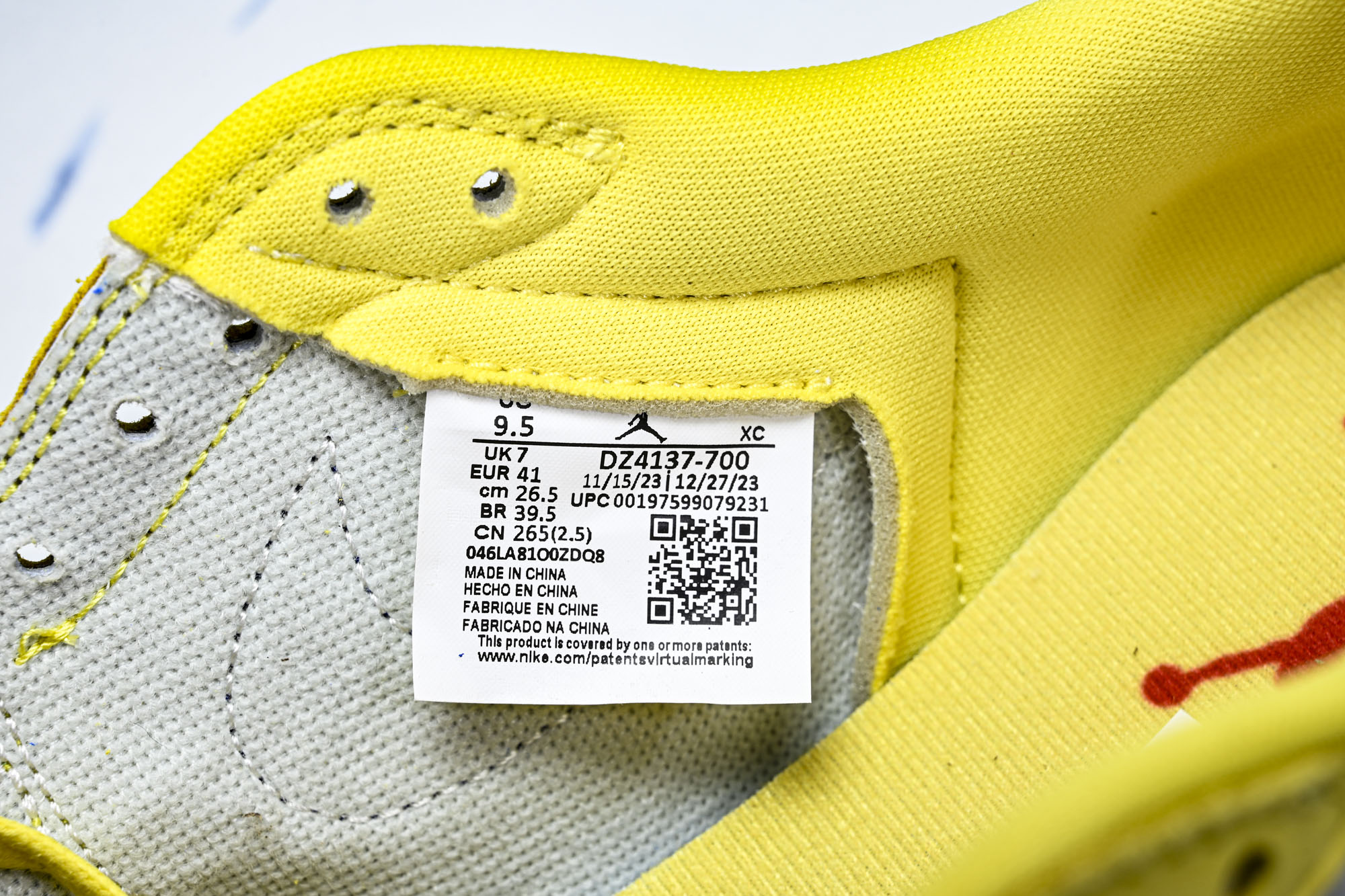 WMNS Travis Scott x Air Jordan AJ 1 Low“Canary”金丝雀 淡